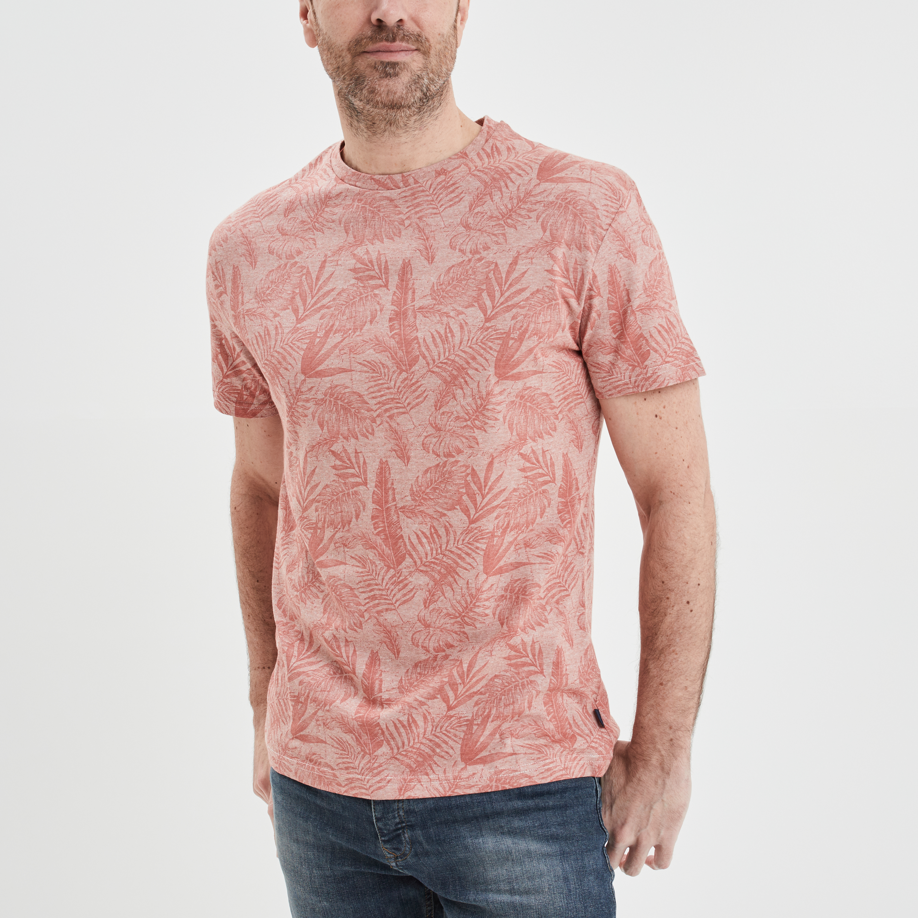 T-shirt manches courtes terracotta homme