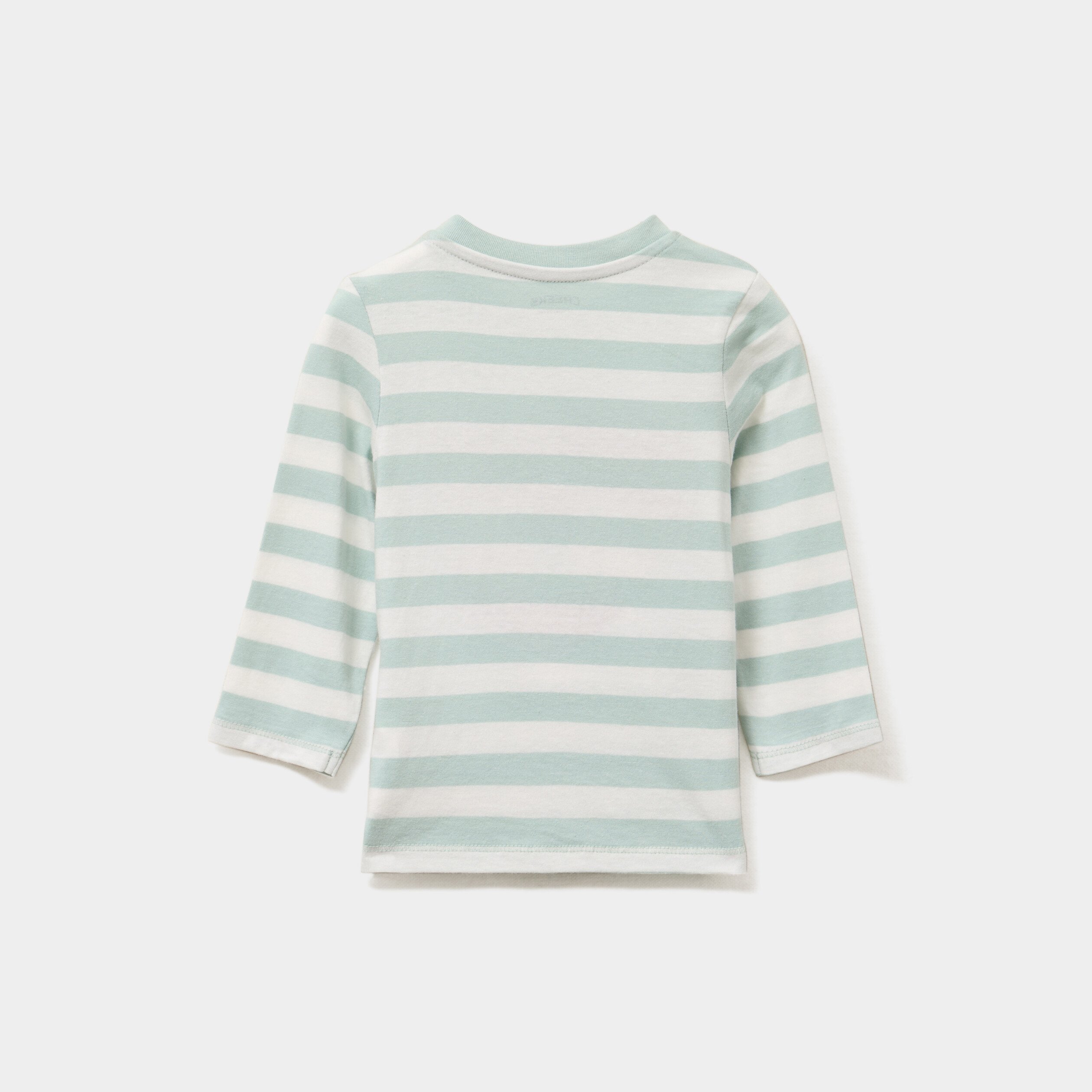 t shirt manches longues coton vert pastel bebeg T-shirt manches longues coton vert pastel bébé garçon