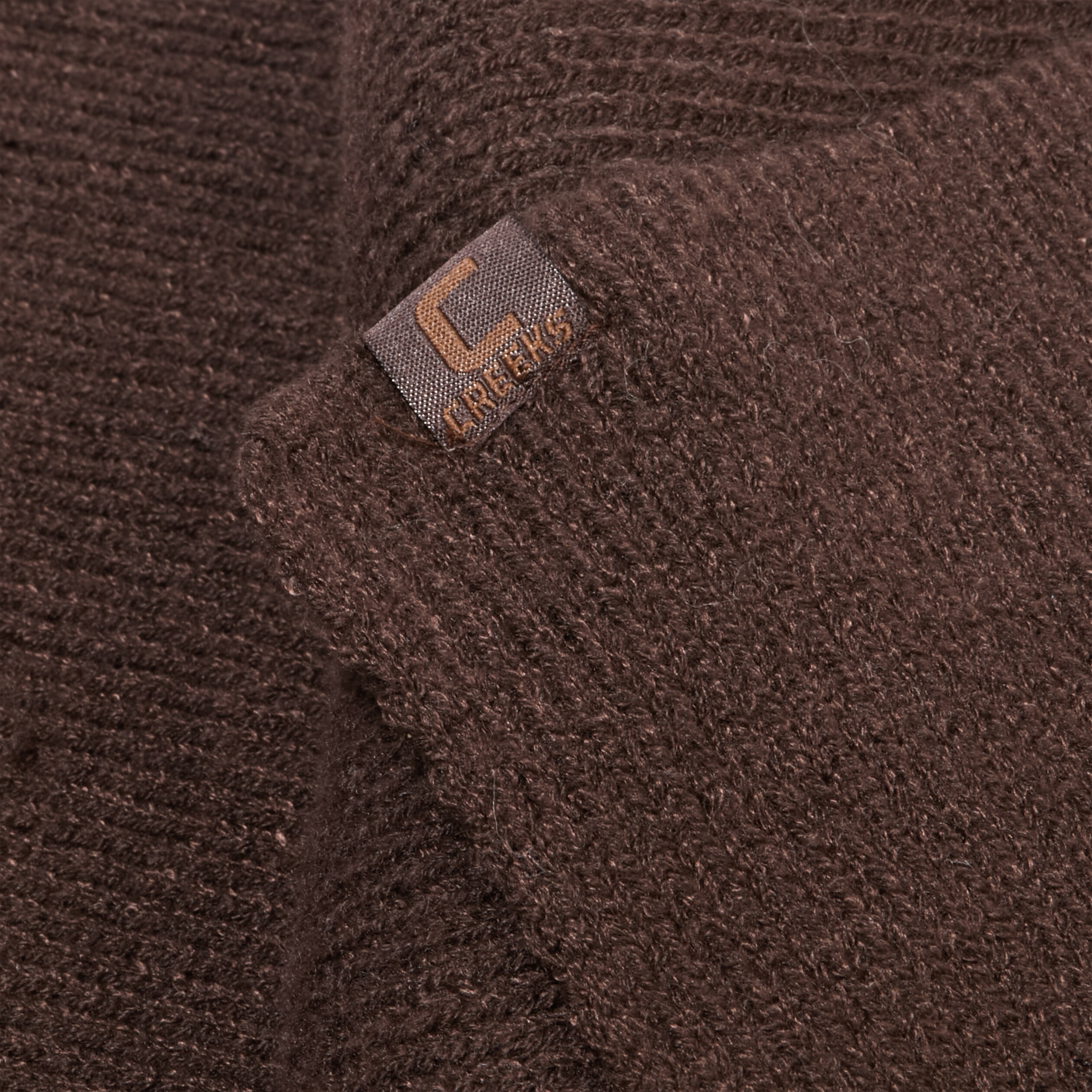 &Eacute;charpe tricot&eacute;e marron fonc&eacute; homme