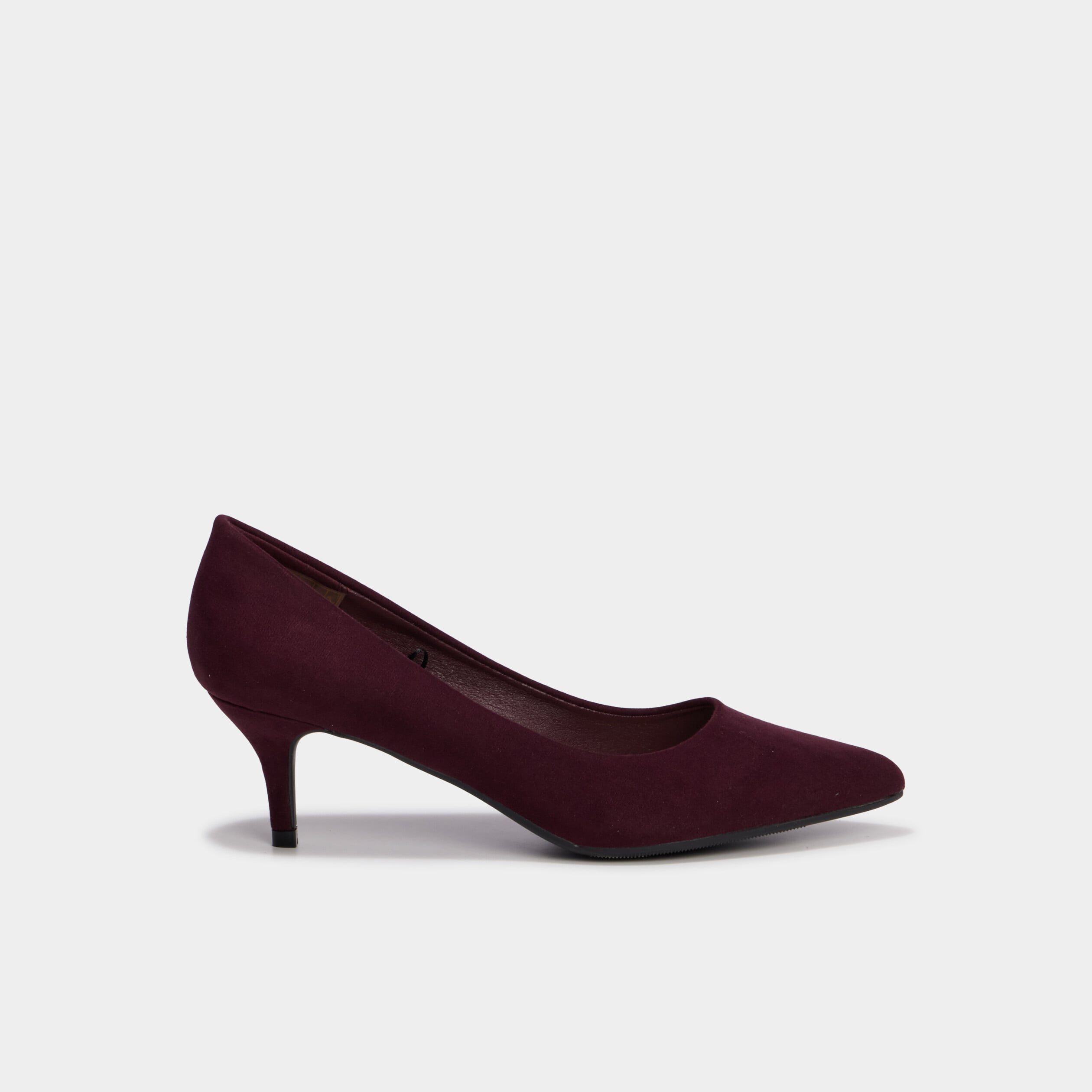 Escarpins &agrave; talons aiguilles bordeaux femme