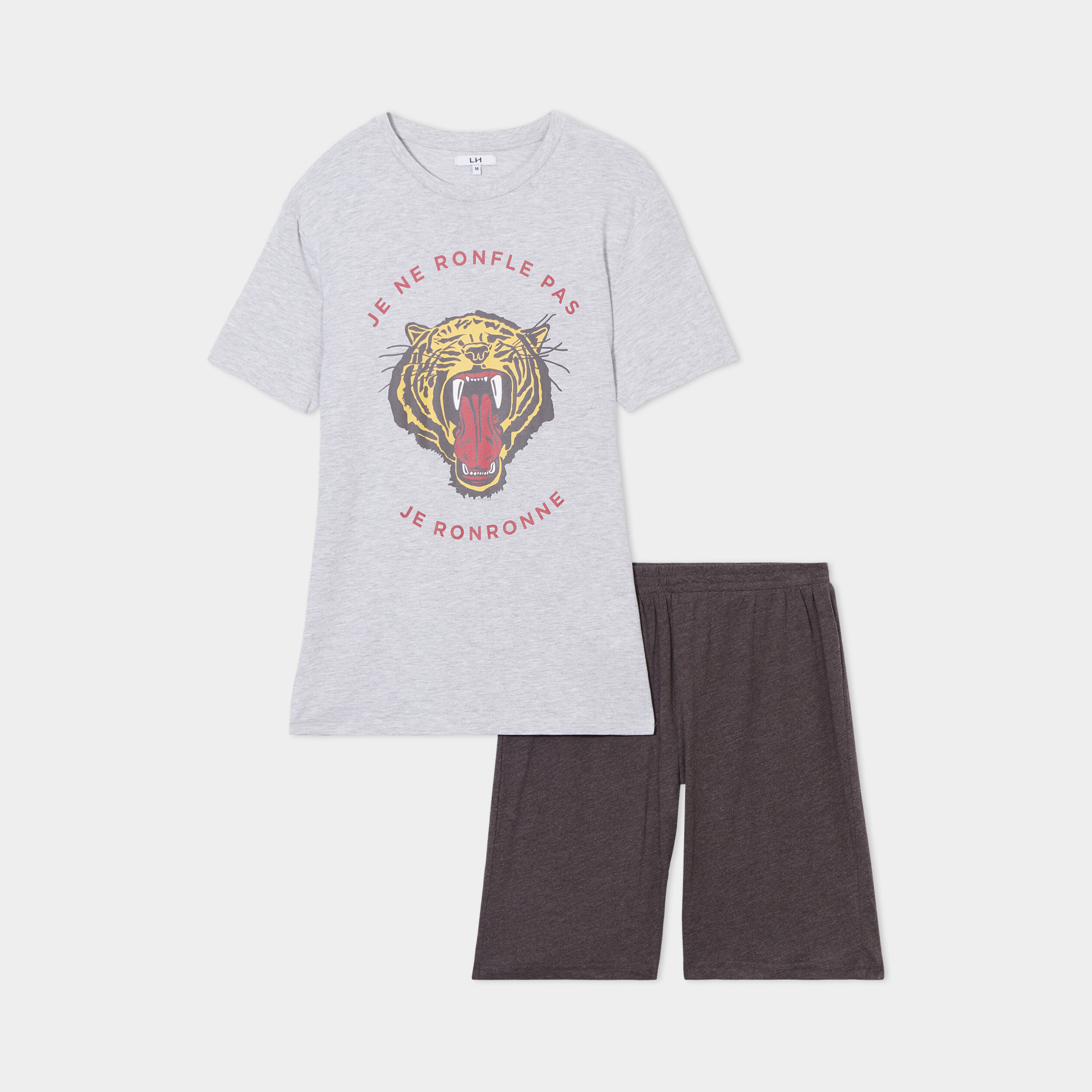 ensemble pyjama 2 pieces gris homme Ensemble pyjama 2 pièces gris homme