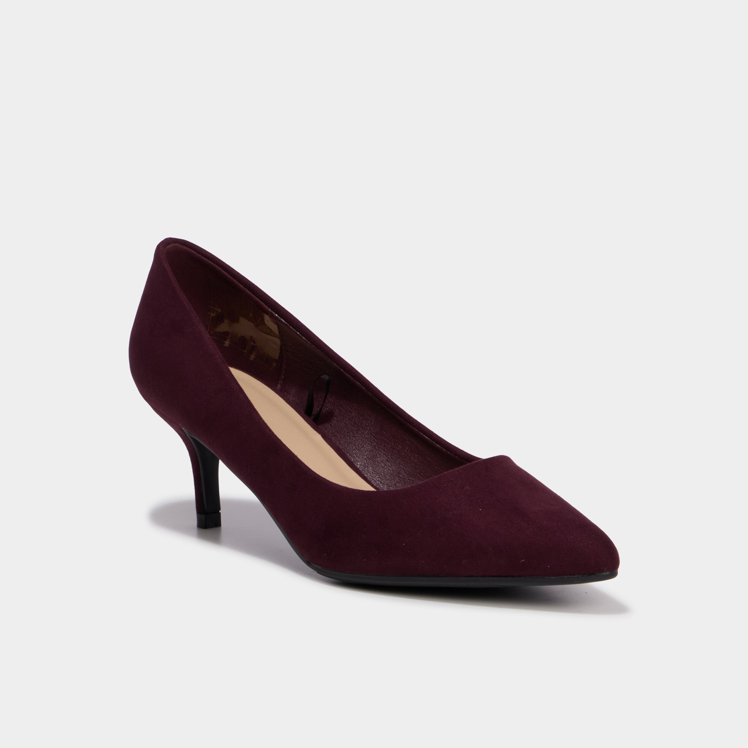 Escarpins &agrave; talons aiguilles bordeaux femme
