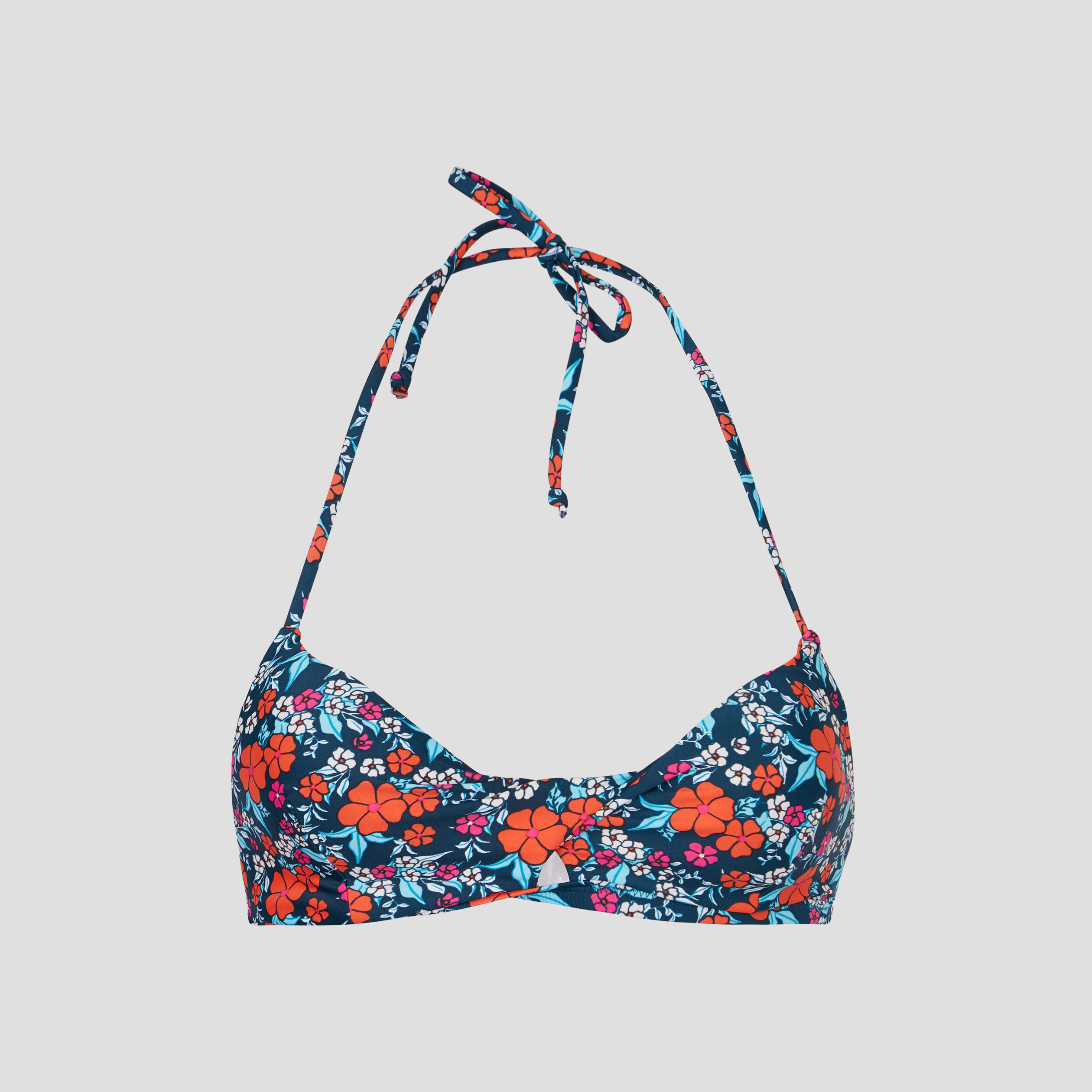 Haut de maillot de bain triangle bleu pétrole femme