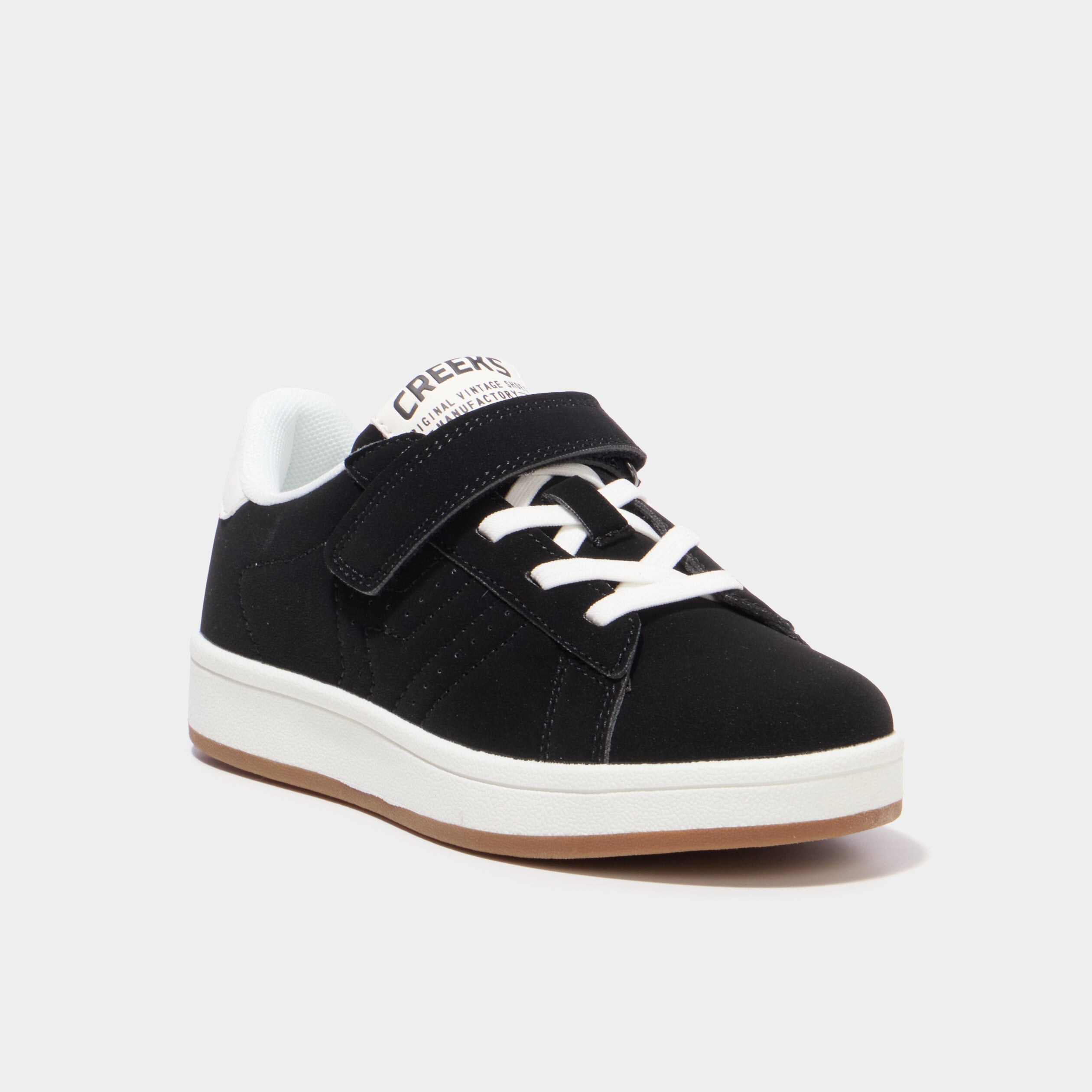 Tennis basses avec scratchs noir gar&ccedil;on