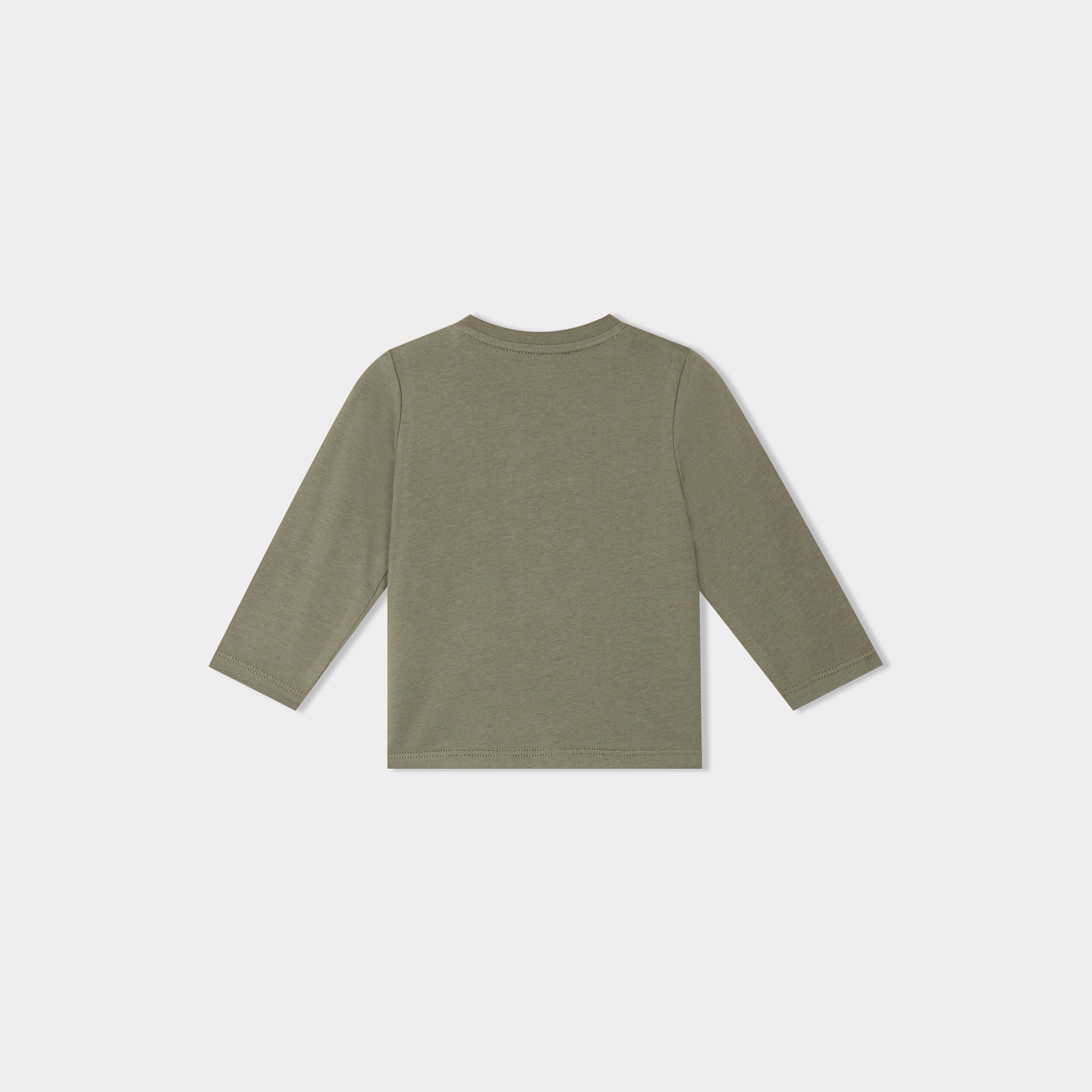 lot 3 t shirts manches longues coton vert kaki bebeg Lot 3 t-shirts manches longues coton vert kaki bébé garçon
