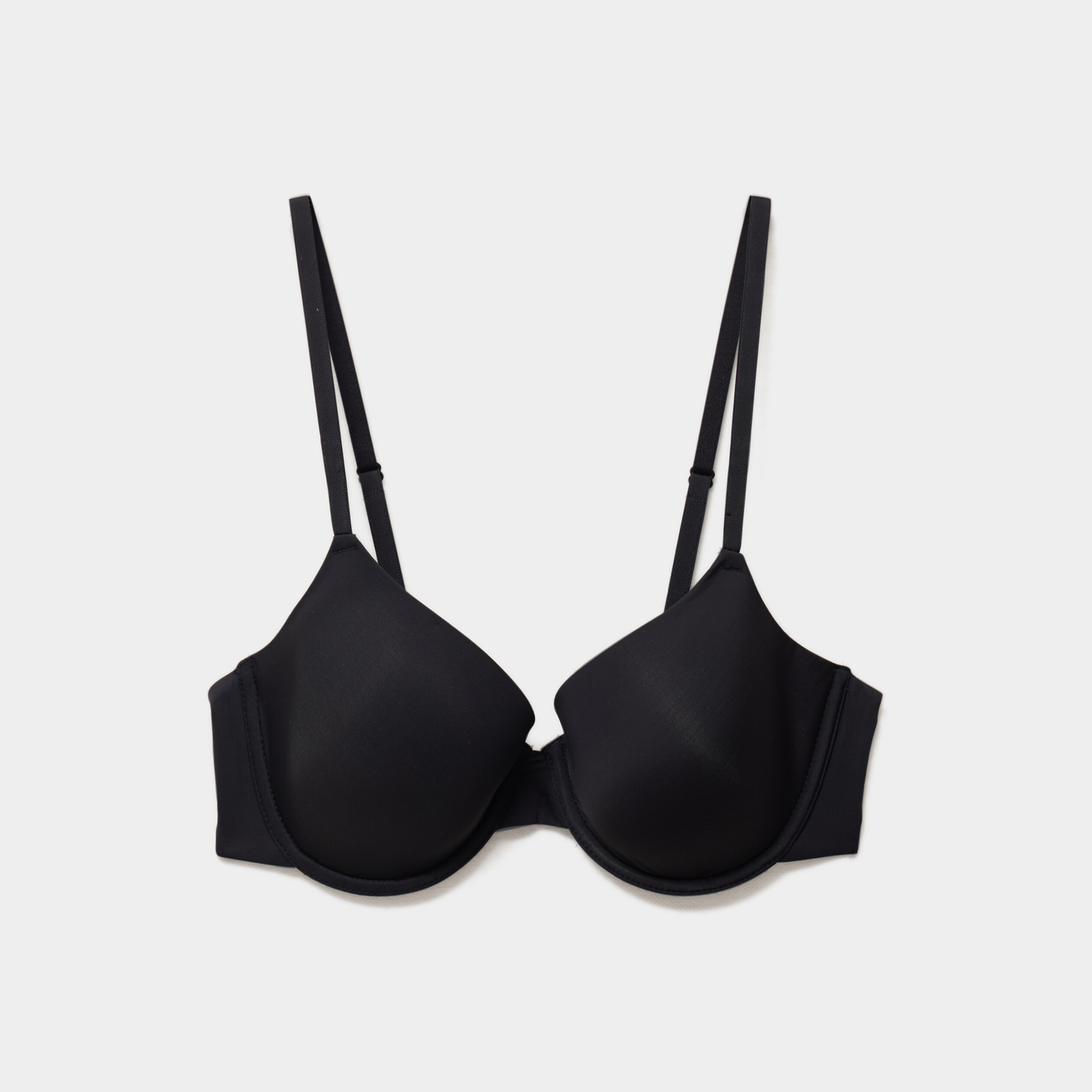 Soutien-gorge corbeille padd&eacute; microfibre noir femme