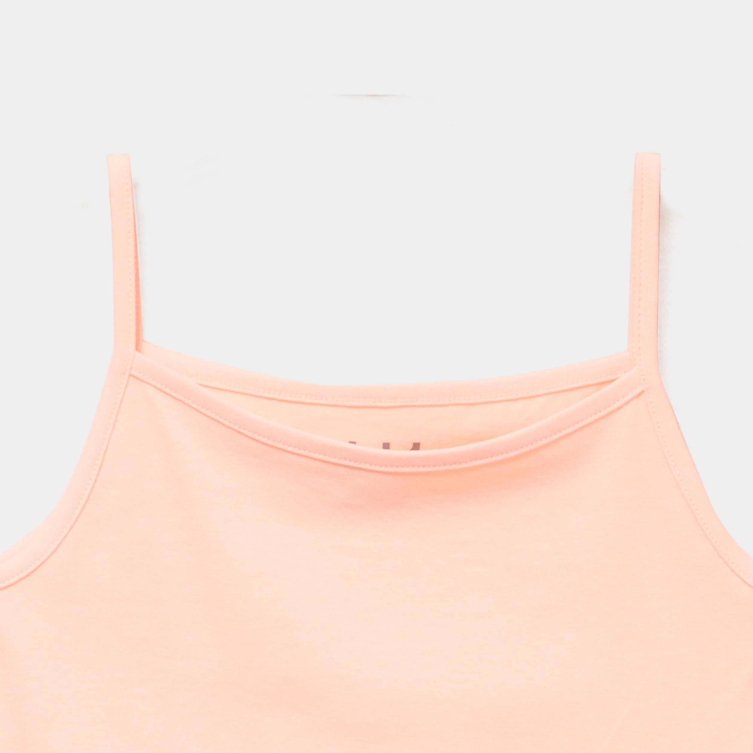 D&eacute;bardeur bretelles fines en coton orange fluo fille