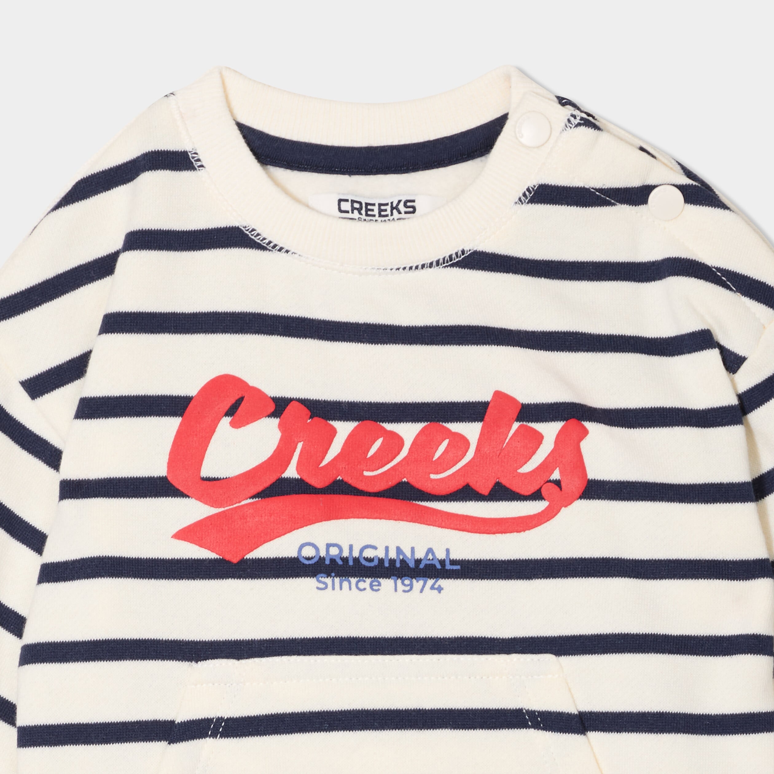 Sweat col rond manches longues bleu marine b&eacute;b&eacute; gar&ccedil;on