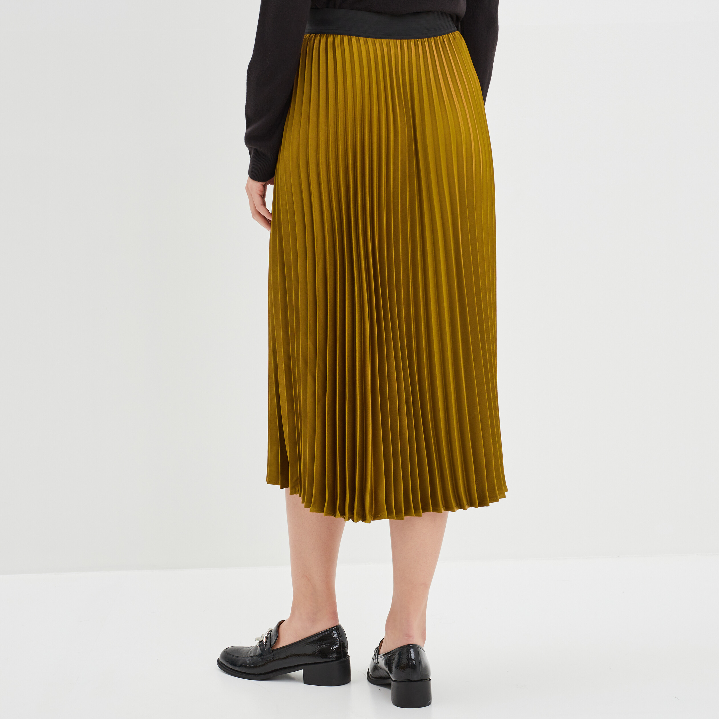 Tenue Jupe Plissée Jupe Satin PlissÃ©e Longue Plissée Look Jupe