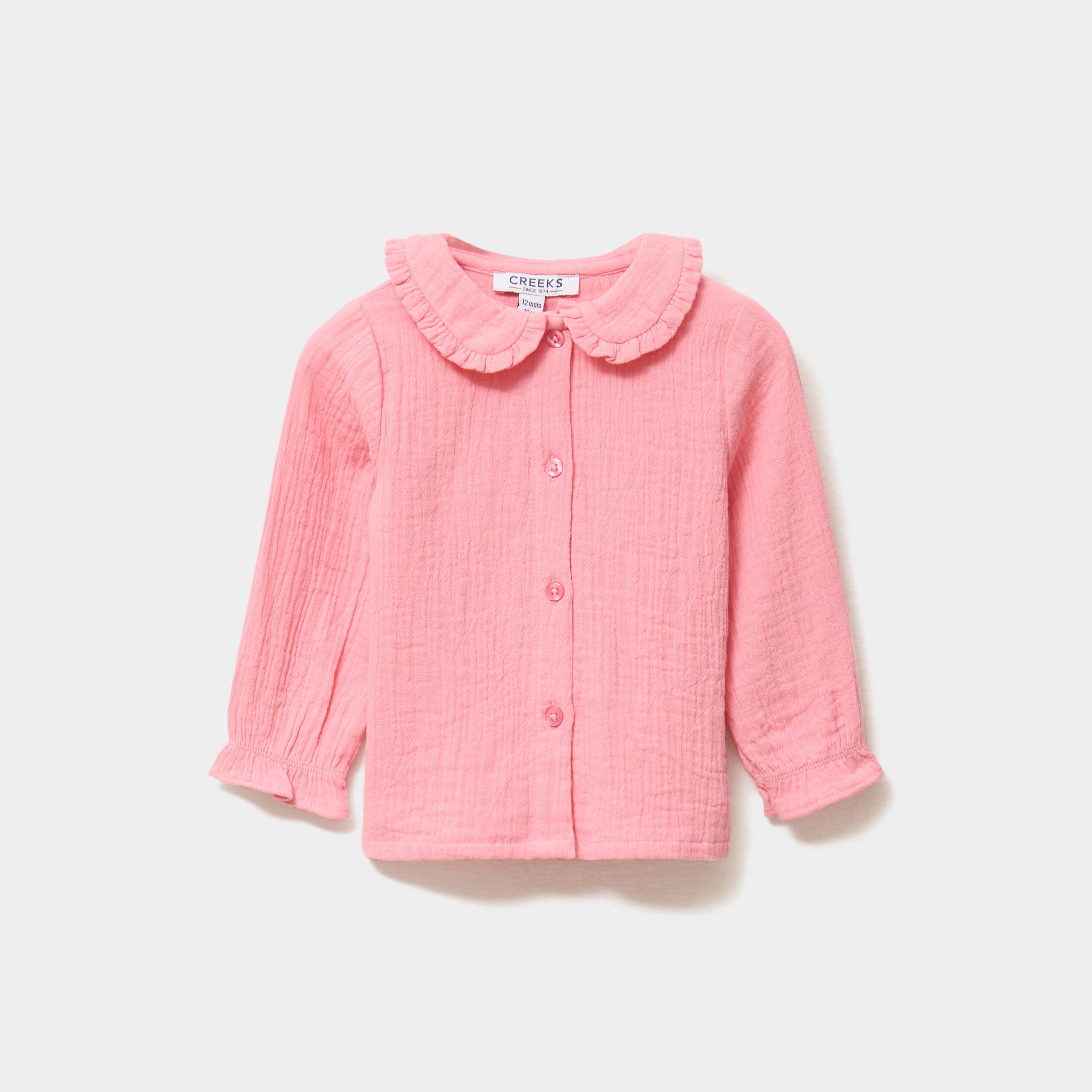 Chemisier Fille Niebieski - Rose - Manches Longues - Col Rond - Taille 4 Ans - Très Bon état