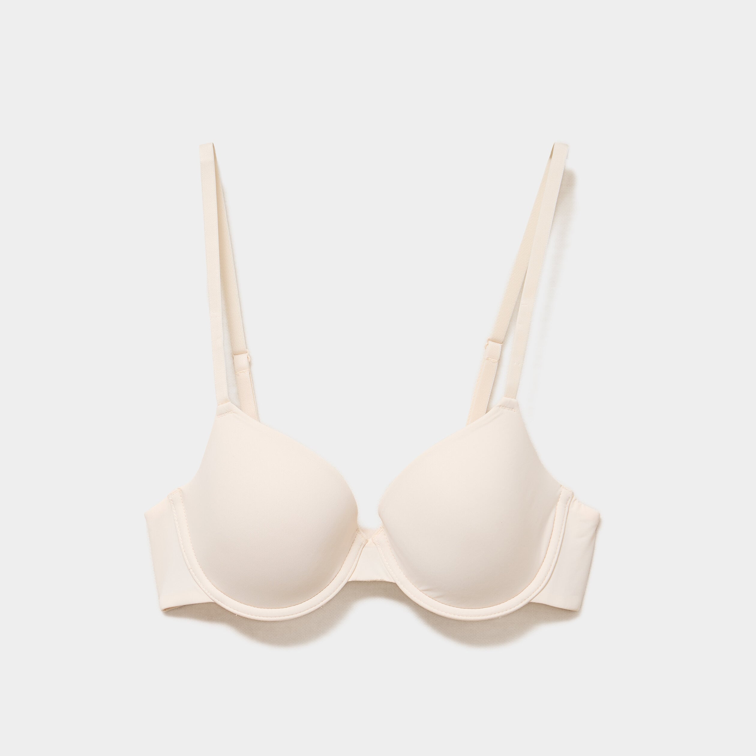 Soutien-gorge corbeille padd&eacute; microfibre ivoire femme