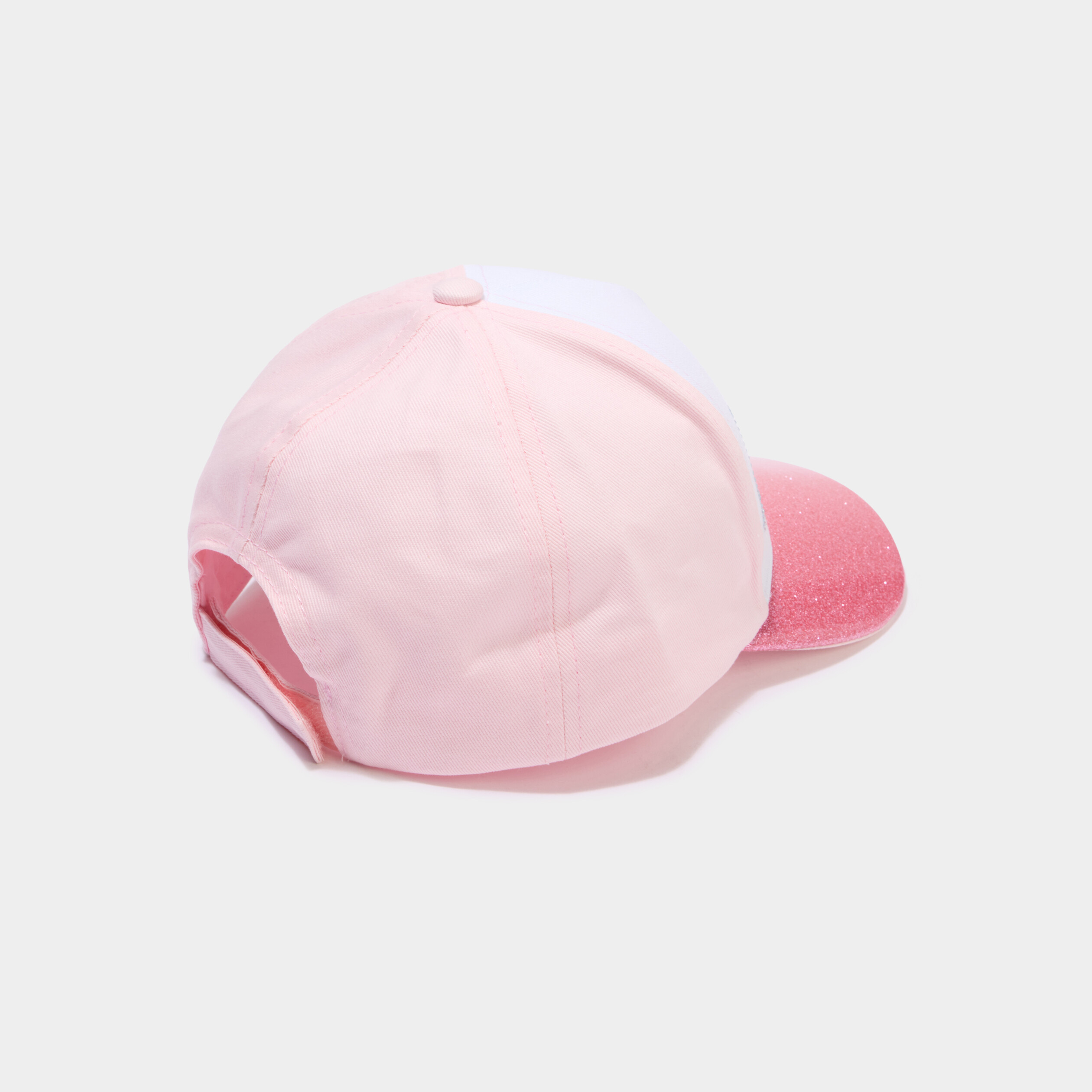 Casquette strass et paillettes rose fille