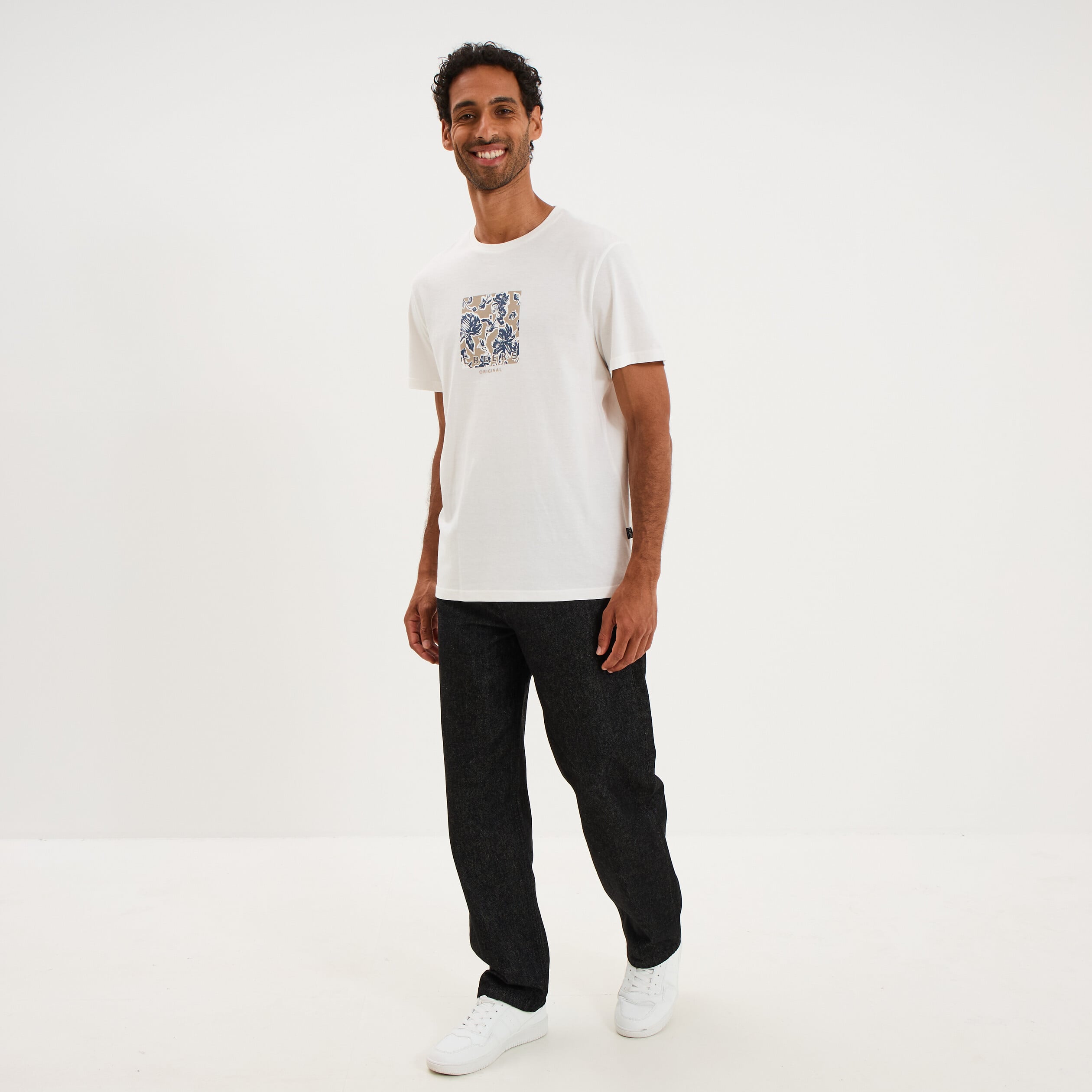 T-shirt manches courtes coton blanc homme