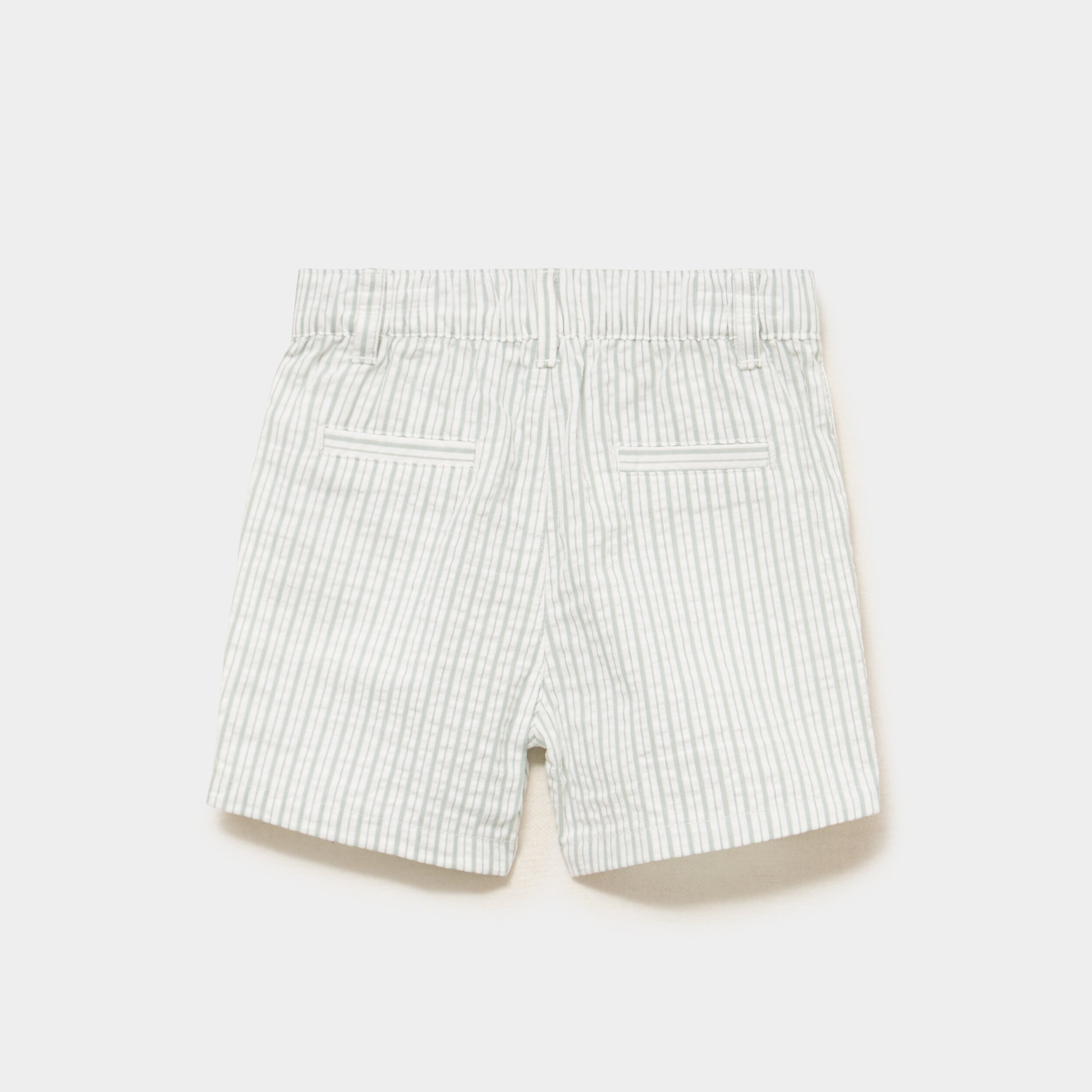 Short droit coton vert pastel b&eacute;b&eacute; gar&ccedil;on