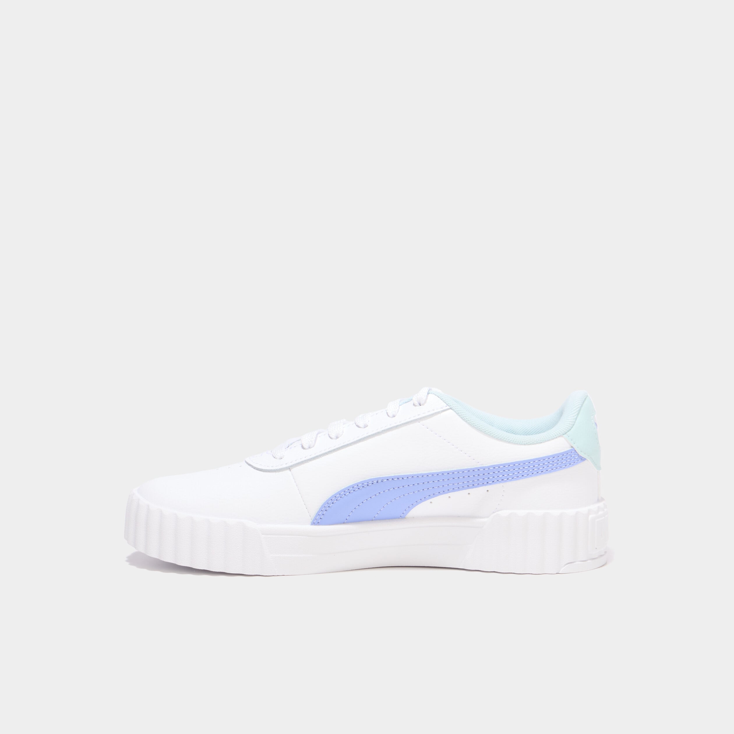 Tennis basses en cuir Puma Carina 3.0 bleu violet fille