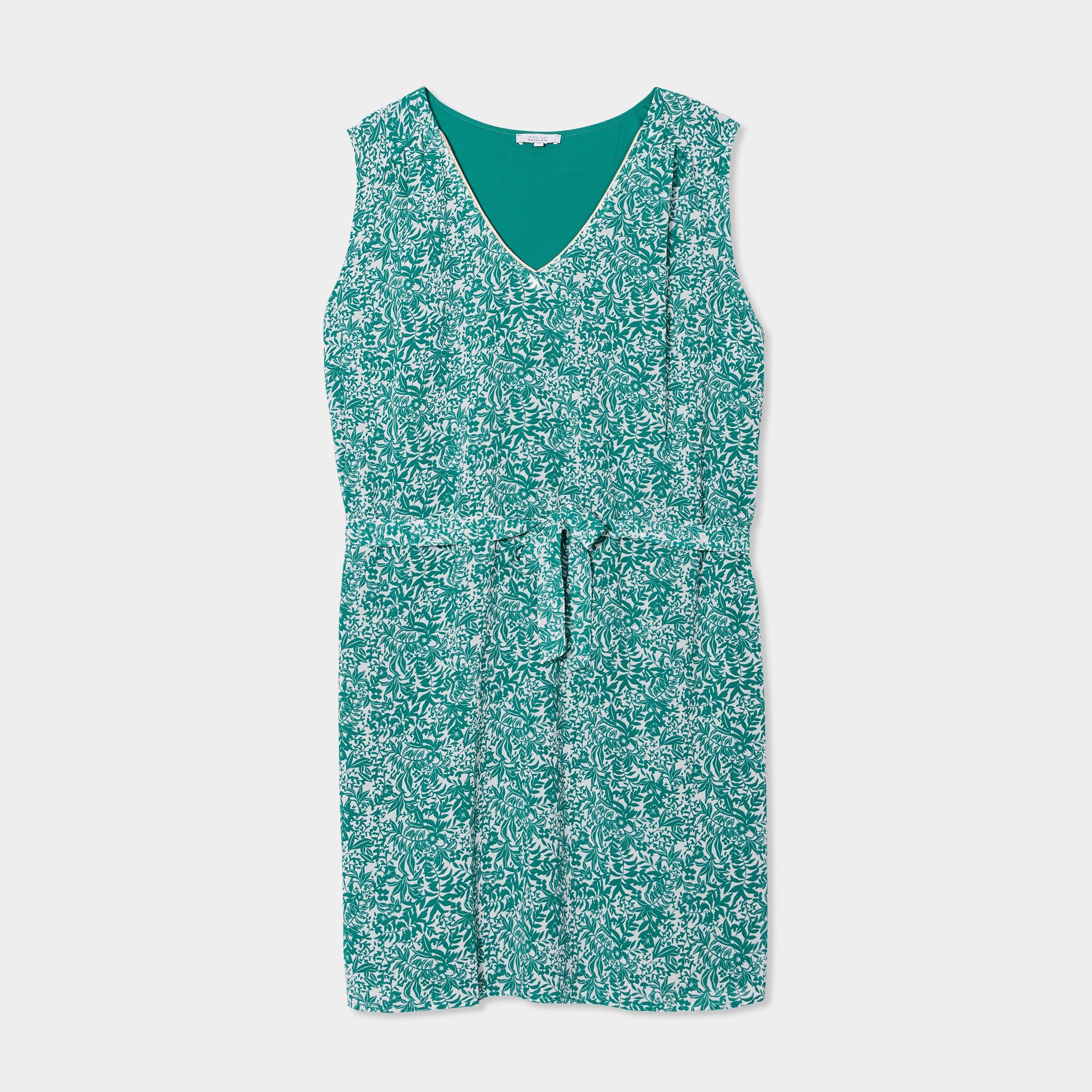robe courte ceinturee sans manches blanc femmegt Robe courte ceinturée sans manches blanc femme grande taille