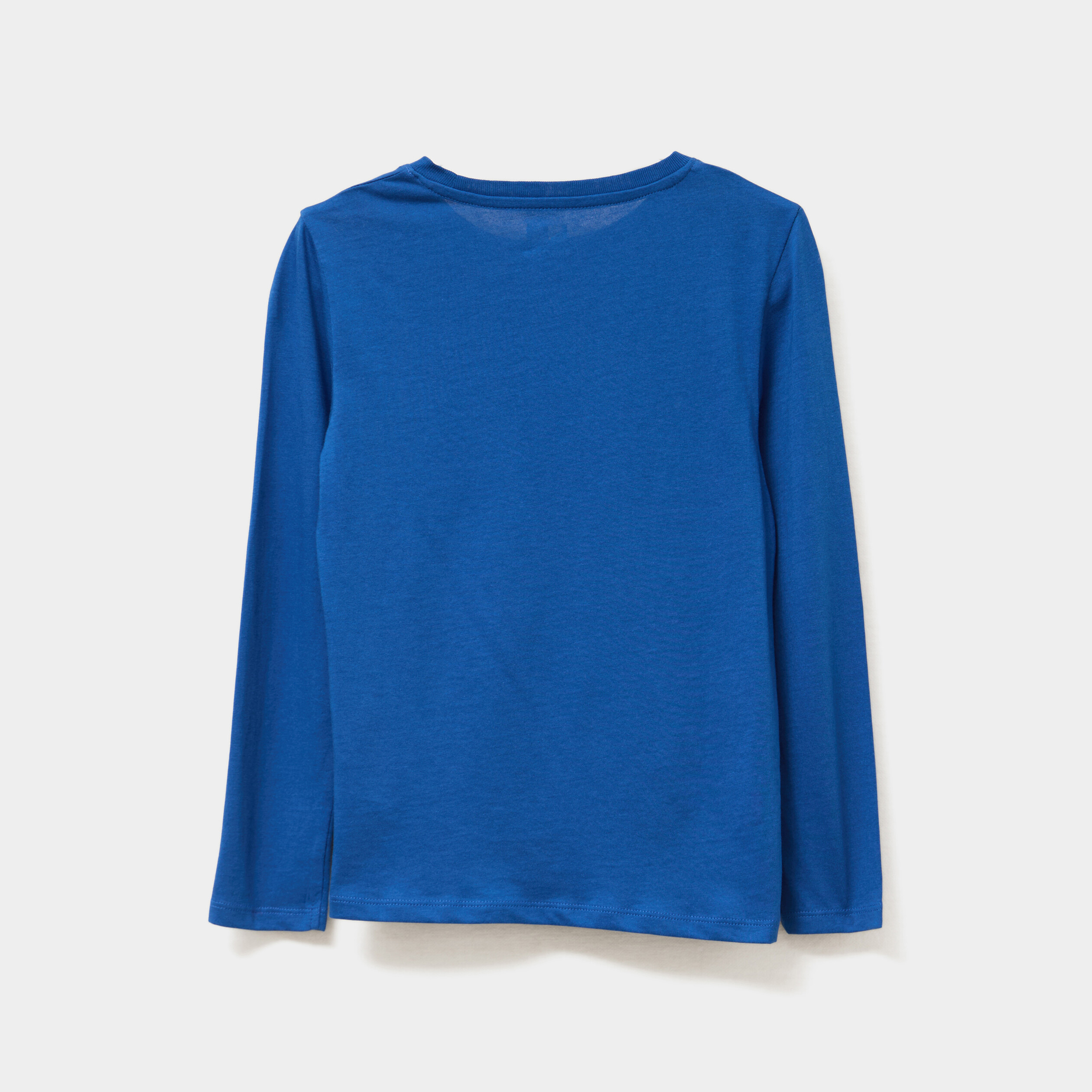 t shirt col rond manches longues coton bleu garcon T-shirt col rond manches longues coton bleu garçon