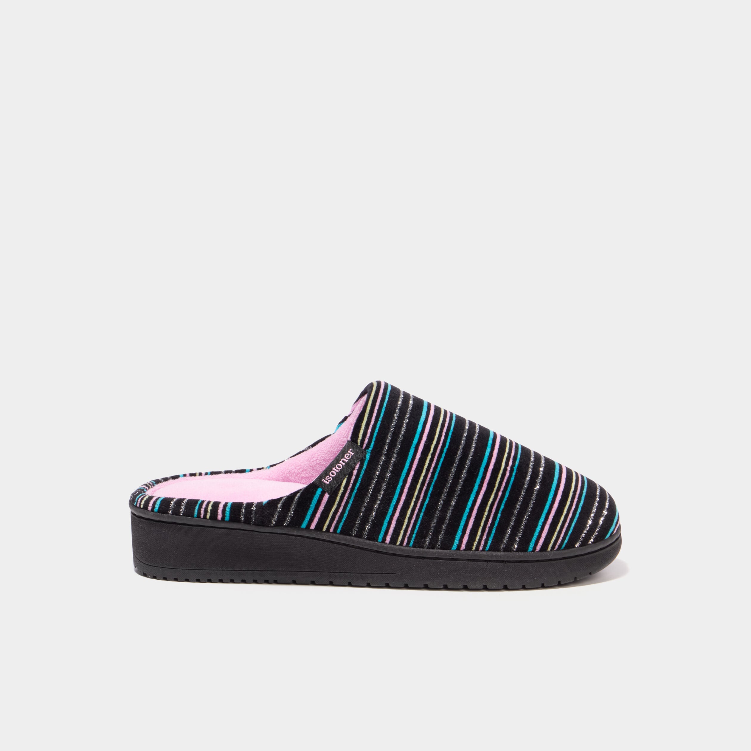 Chaussons mules lavables Isotoner vert turquoise femme