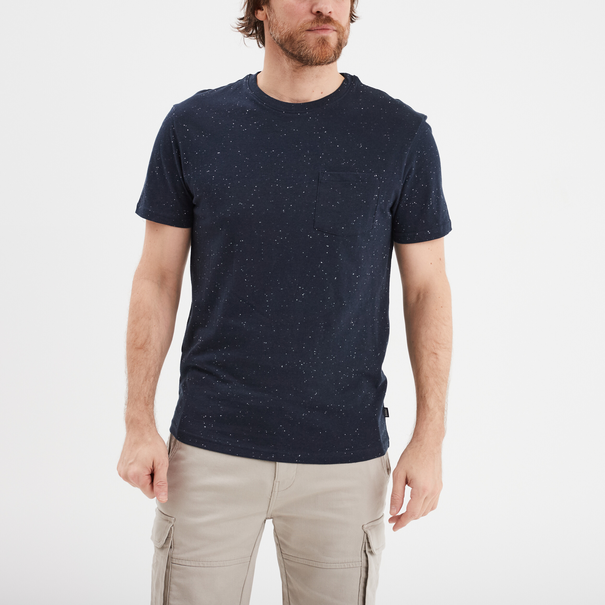 t shirt coton manches courtes creeks bleu marine homme T-shirt coton manches courtes Creeks bleu marine homme