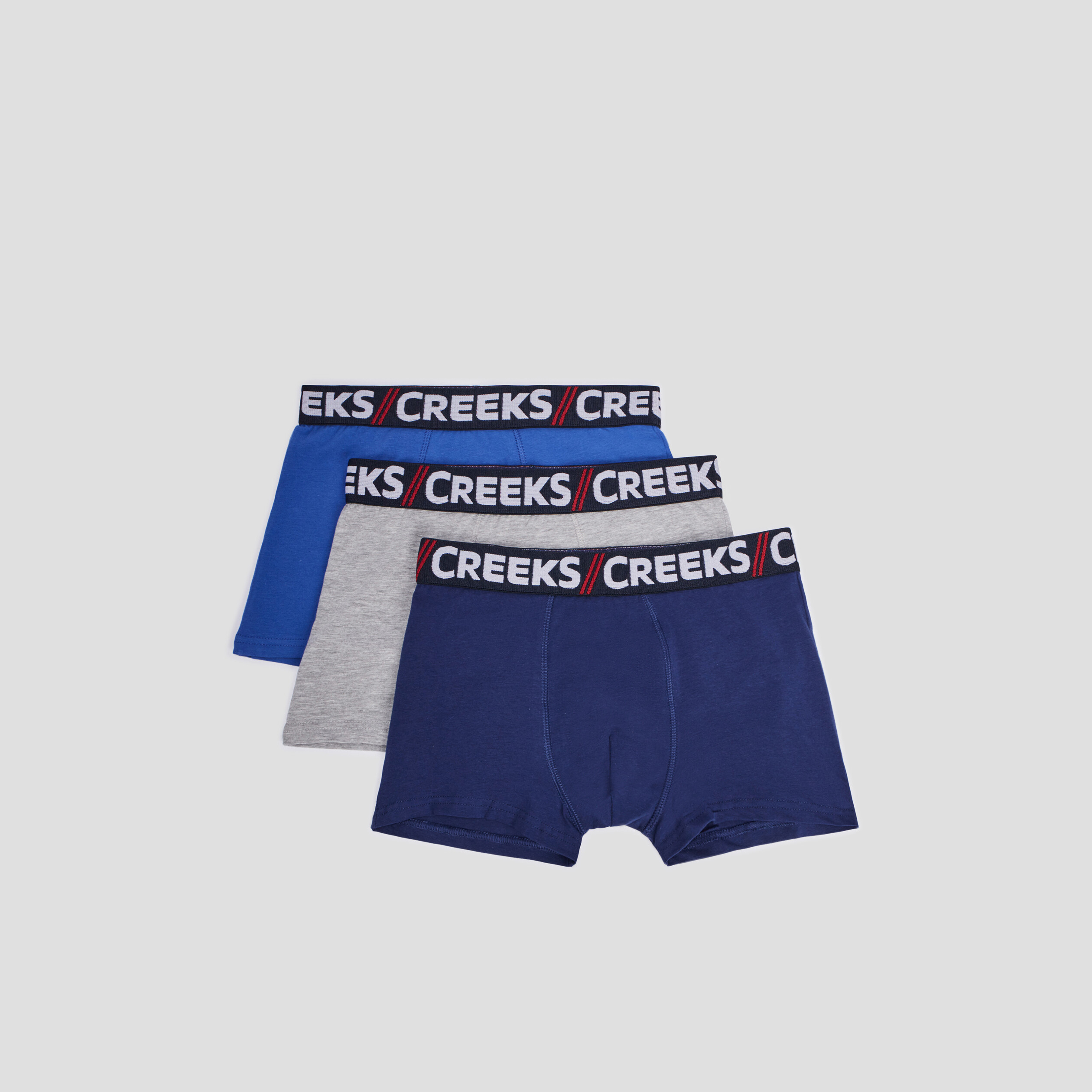 lot 3 boxers coton creeks bleu homme Lot 3 boxers coton Creeks bleu homme