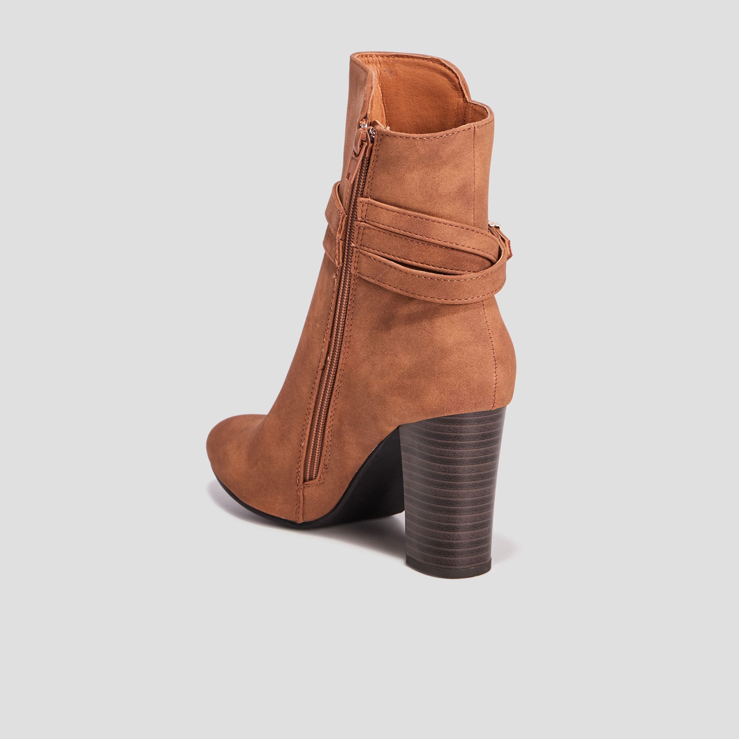 bottines a talons a brides marron femme Bottines à talons à brides marron femme