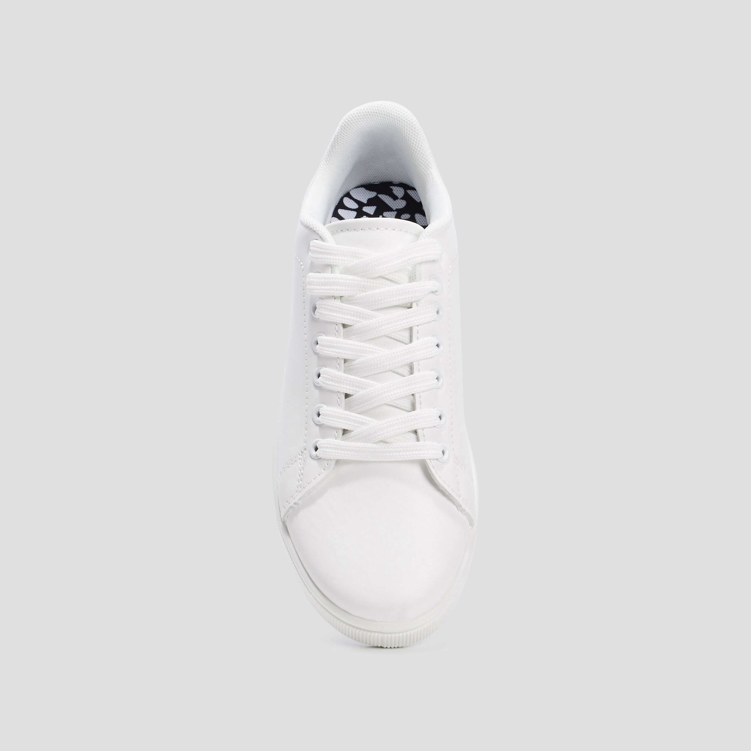 Tennis &agrave; lacets blanc femme