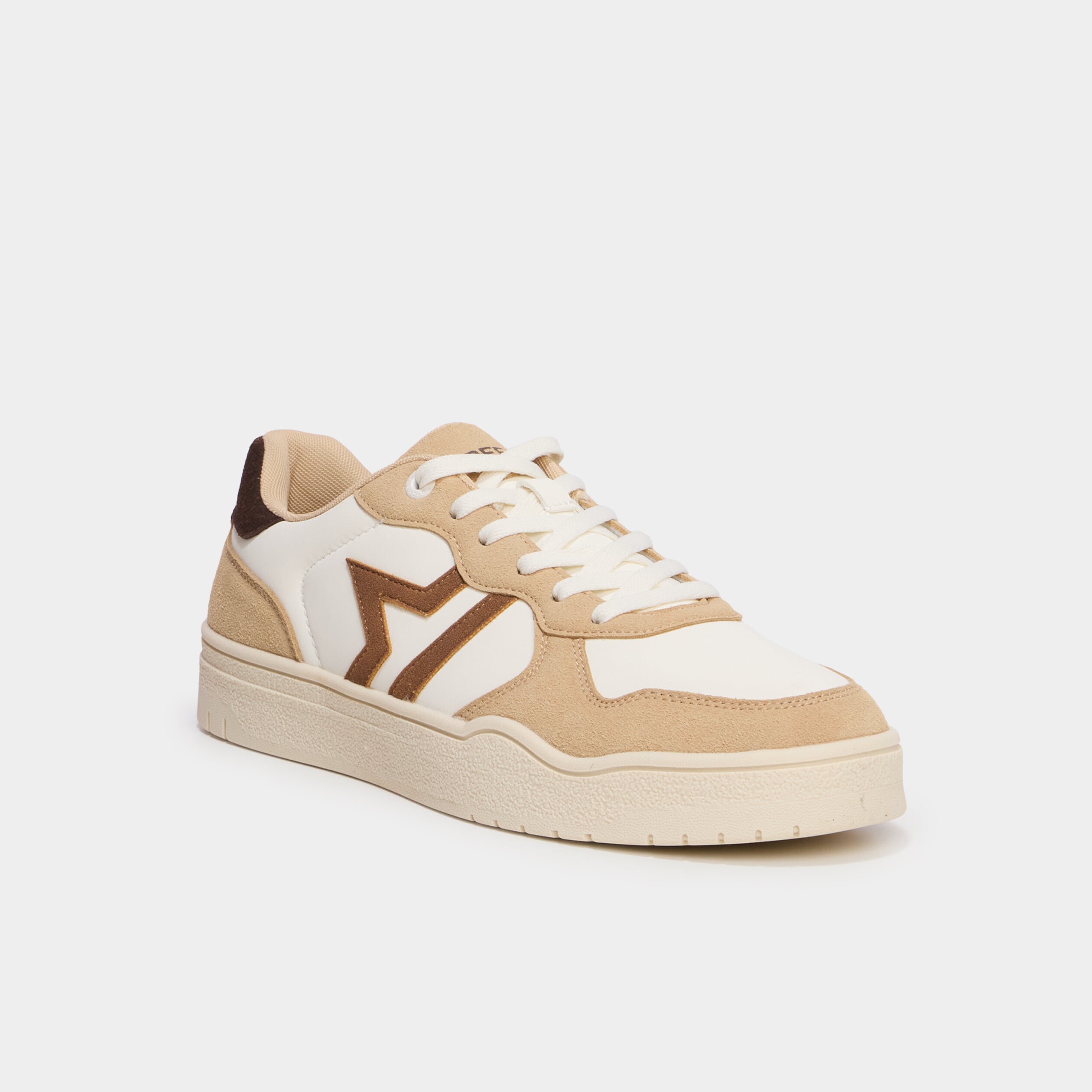 Baskets &agrave; lacets avec semelle &eacute;paisse sable homme