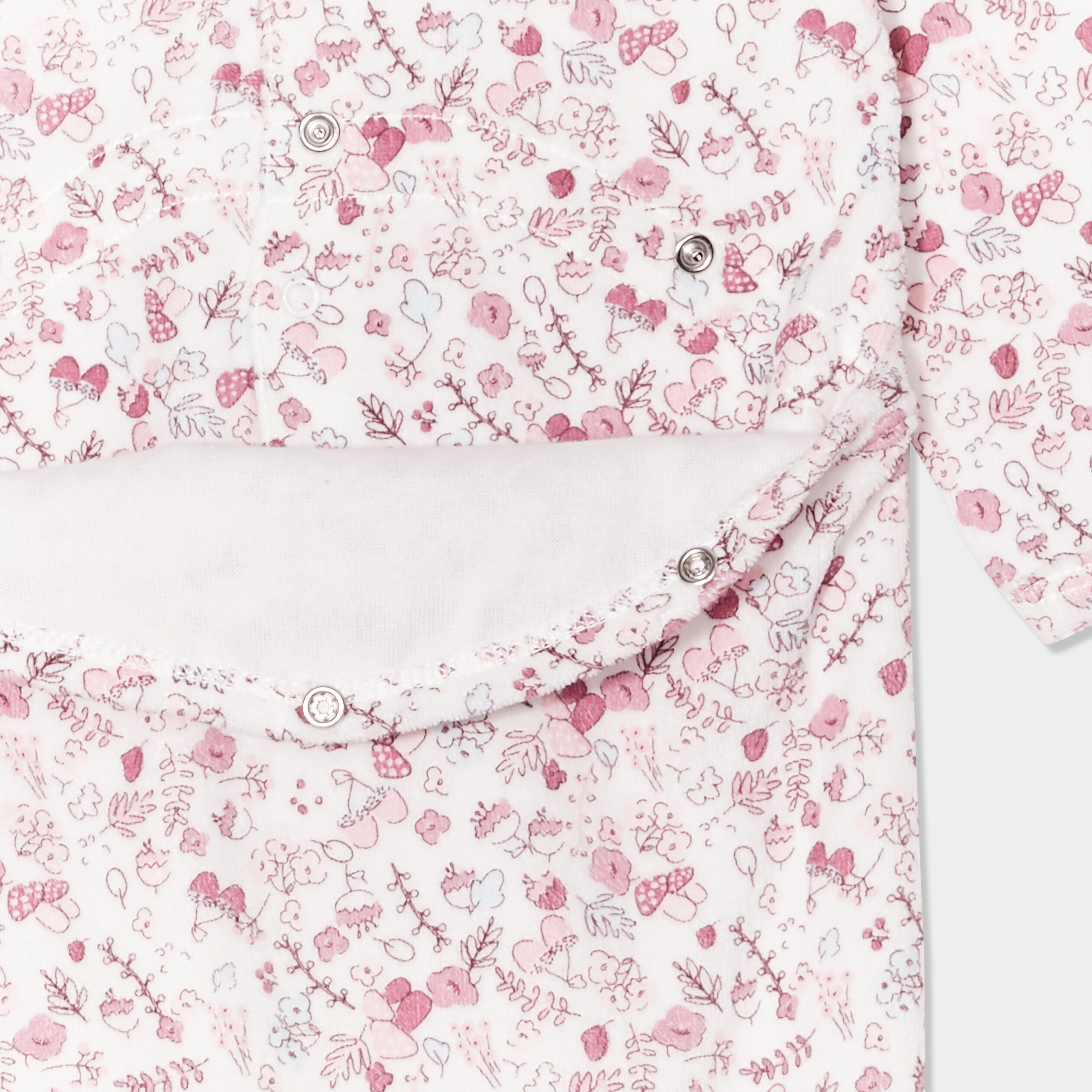 dors bien manches longues boutonne vieux rose bebef Dors-bien manches longues boutonné vieux rose bébé fille