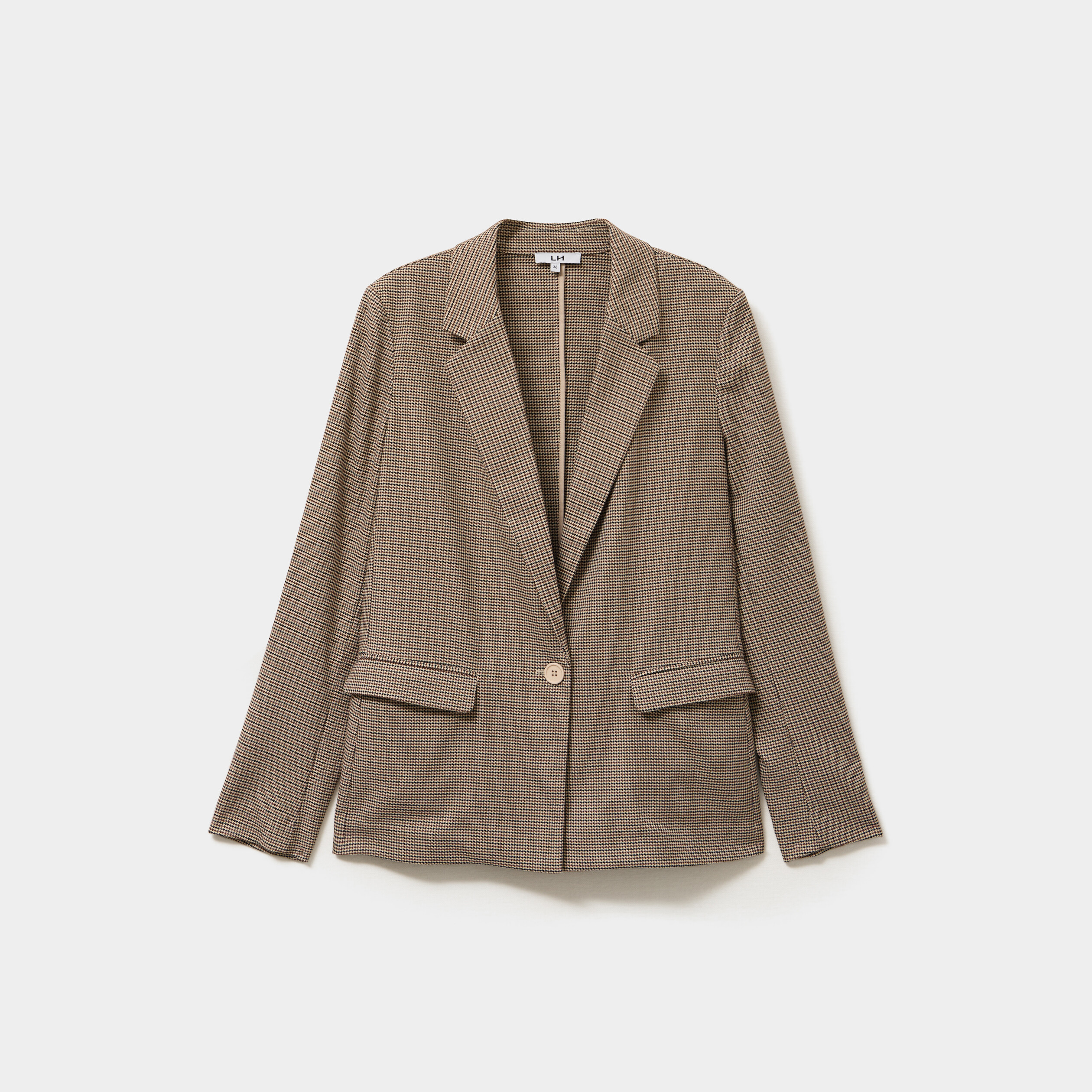 Veste blazer 2 poches marron femme