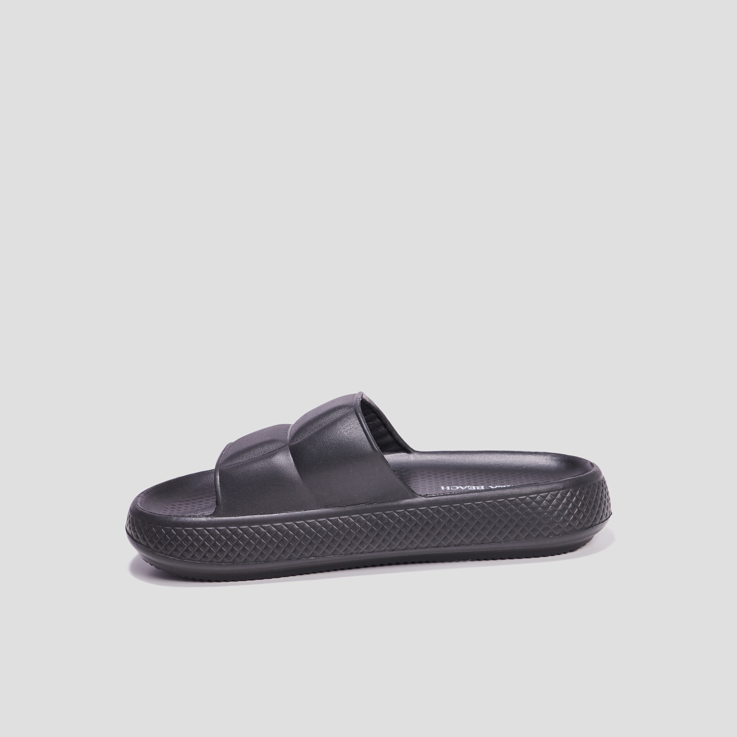 mules compensees matelasses wamea beach noir femme Mules compensées matelassés Wamea Beach noir femme