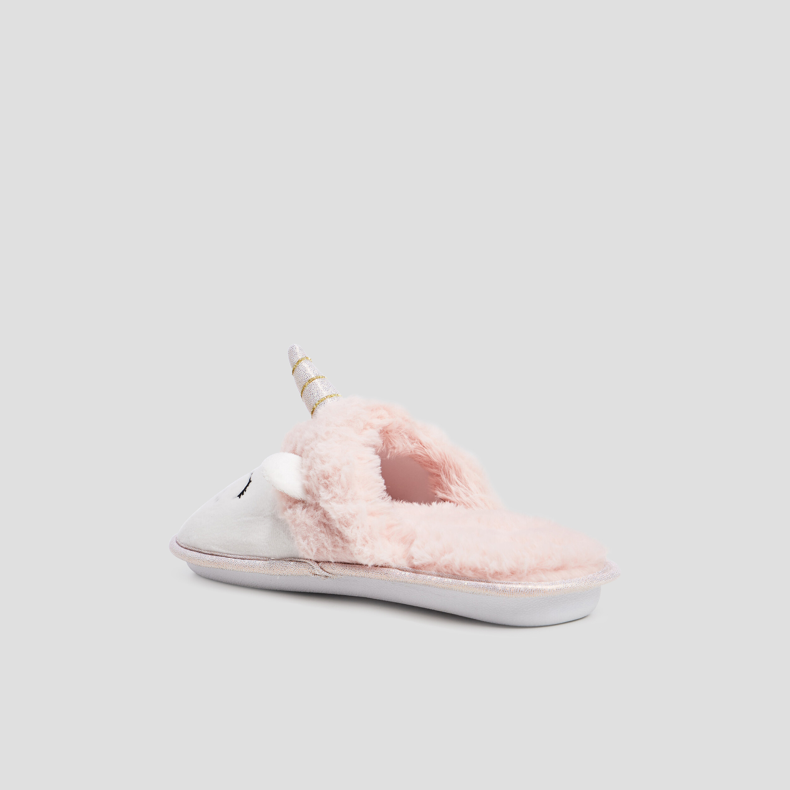 Chaussons mules fantaisie rose femme