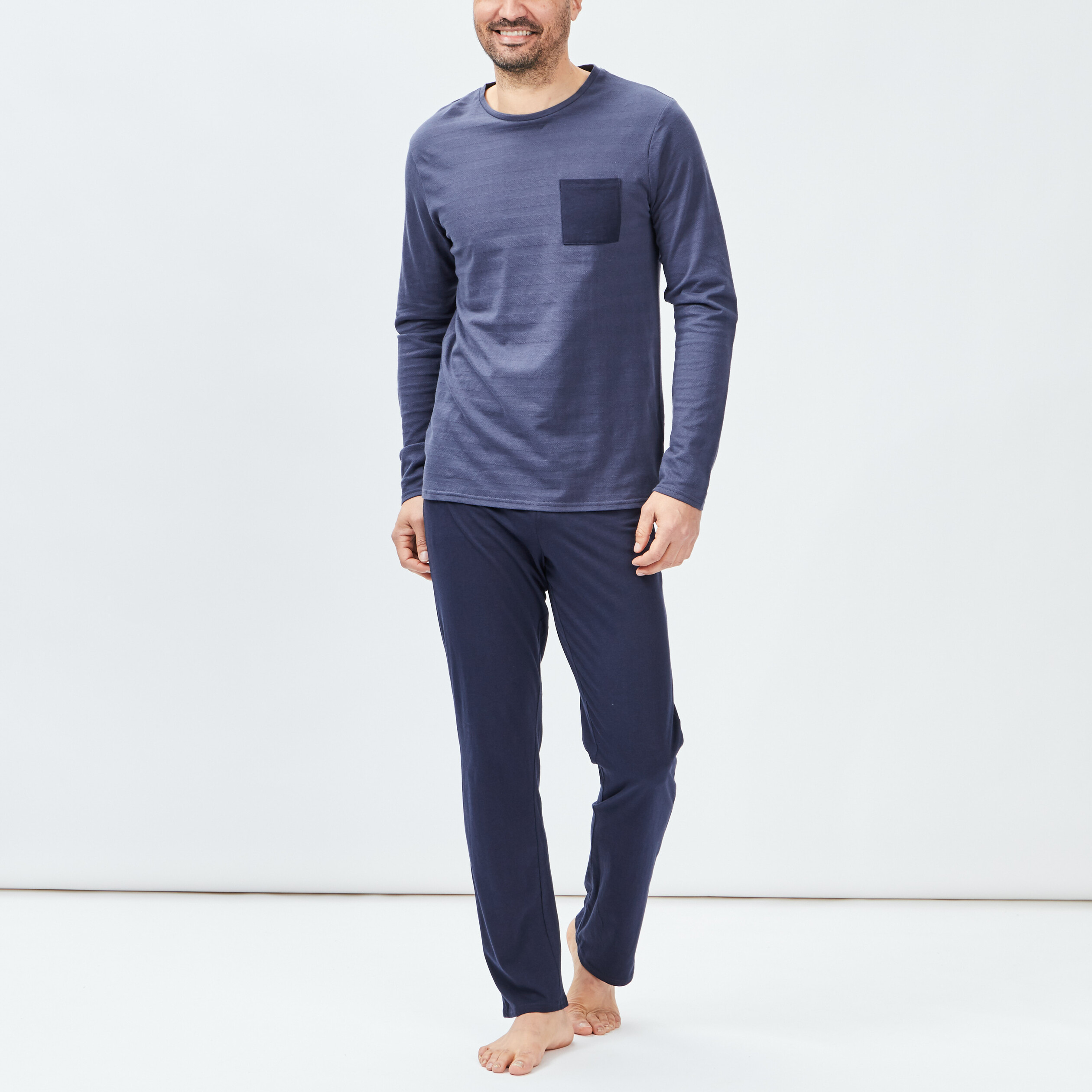 ensemble pyjama 2 pieces bleu marine homme Ensemble pyjama 2 pièces bleu marine homme