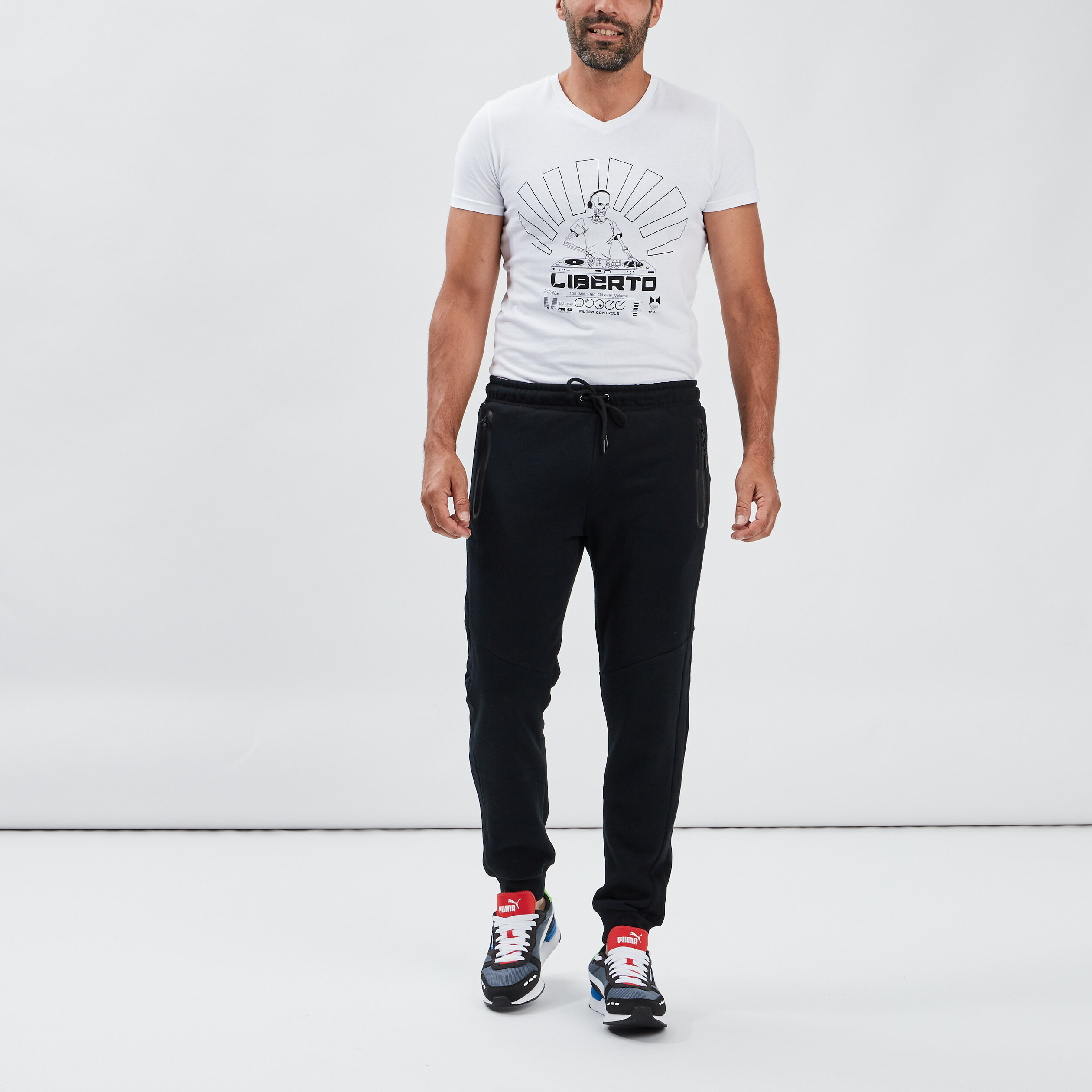 pantalon jogging droit noir homme Pantalon jogging droit noir homme