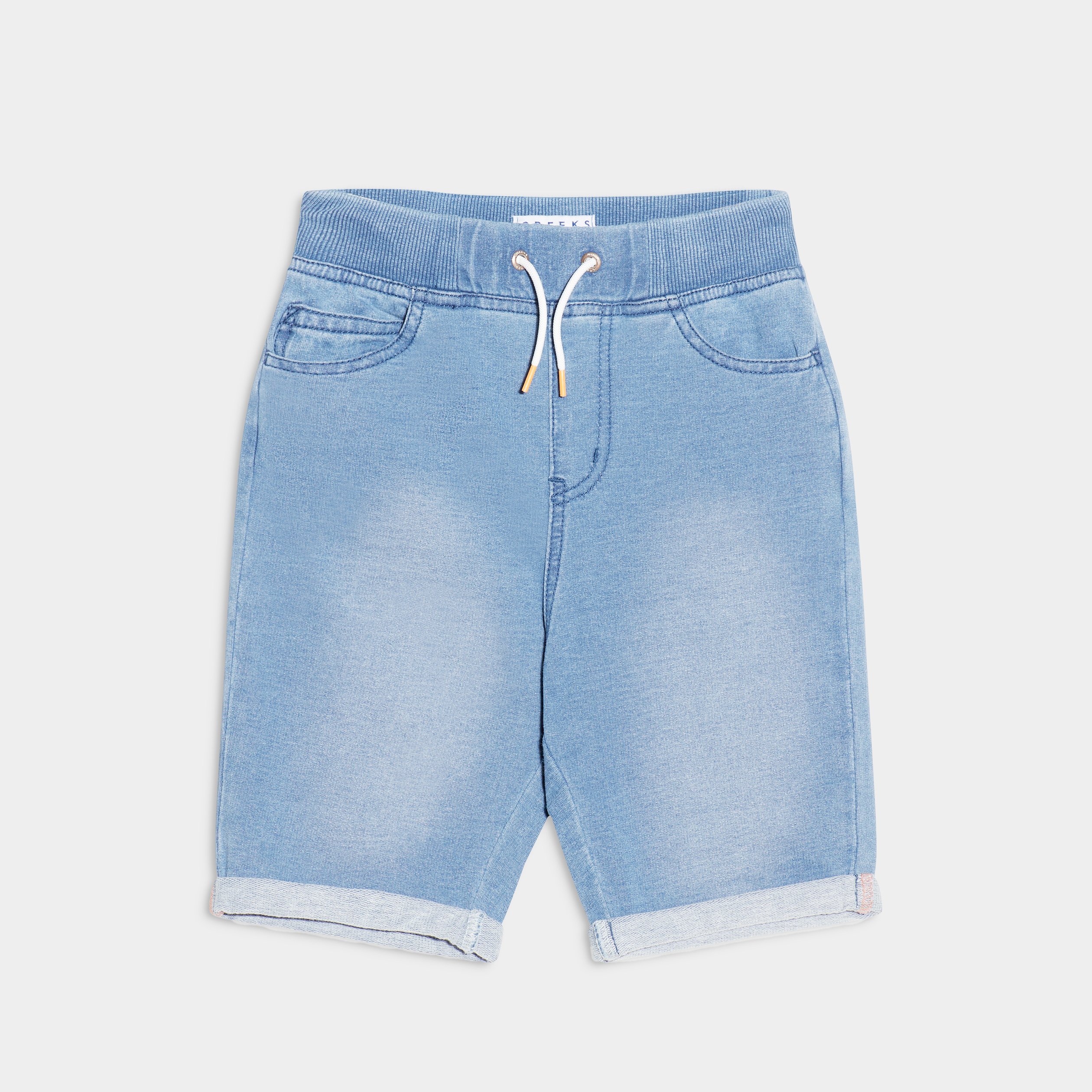 bermuda taille elastiquee creeks denim double stone garcon Bermuda taille élastiquée Creeks denim double stone garçon