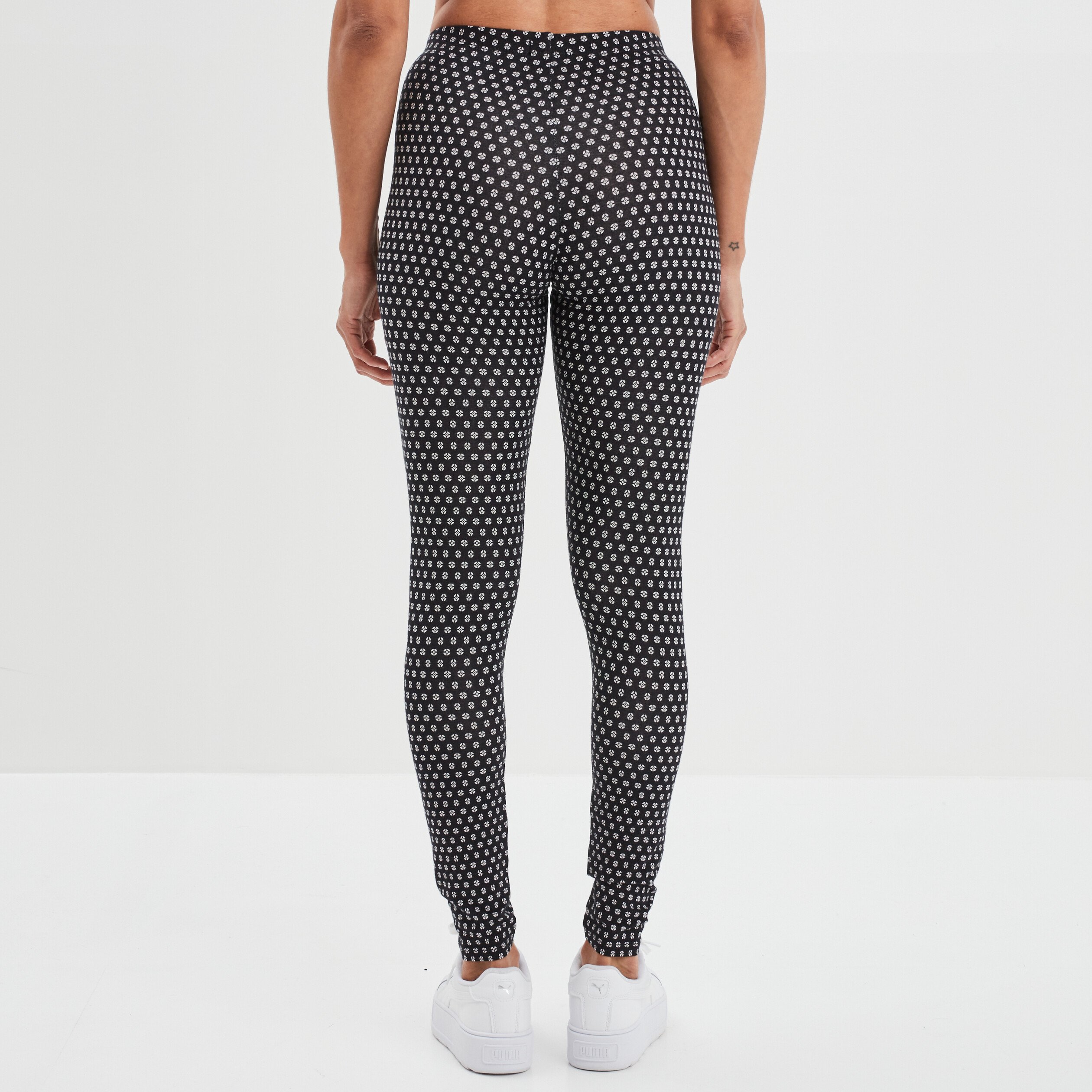 Leggings en coton noir femme