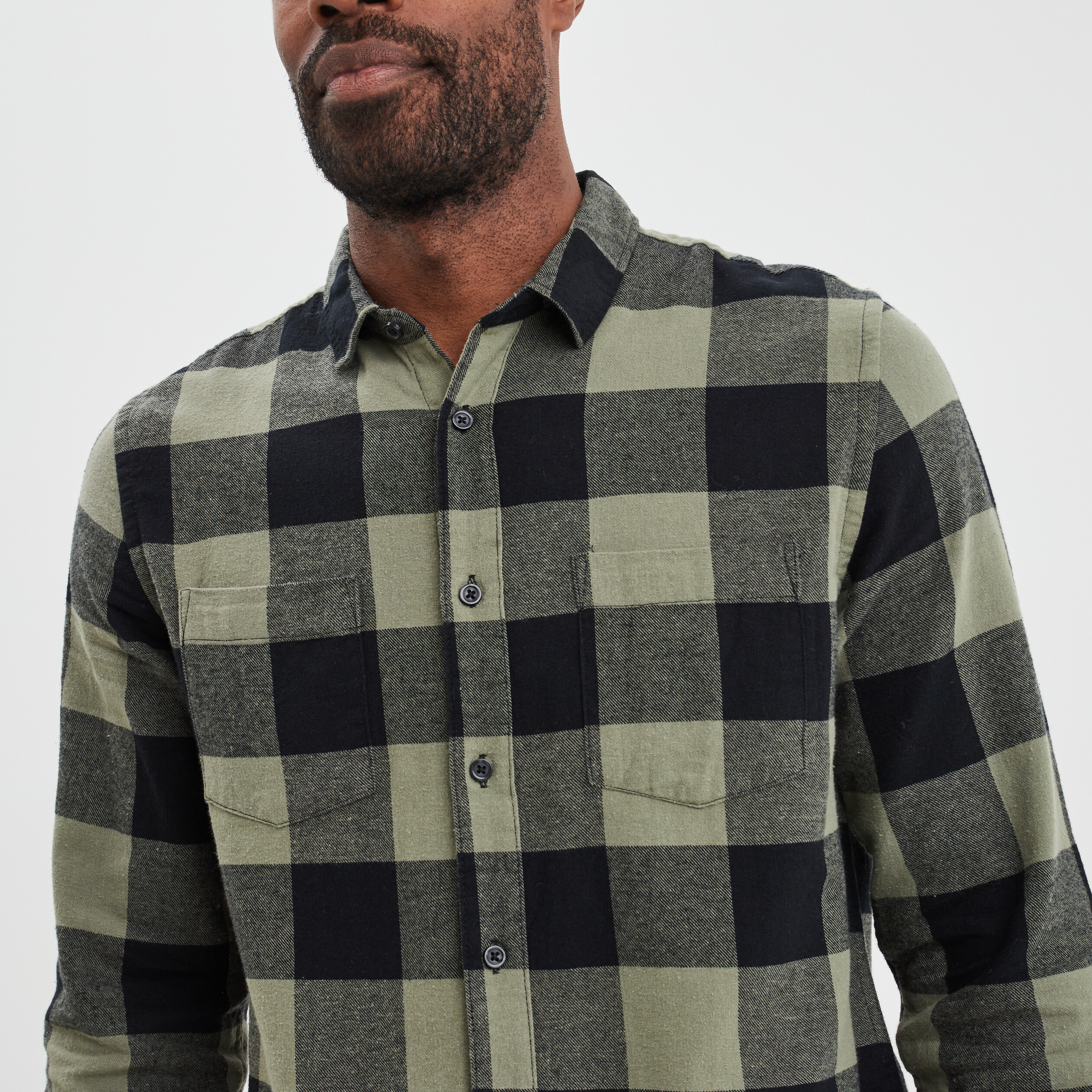 Chemise en jean hotsell vert kaki homme