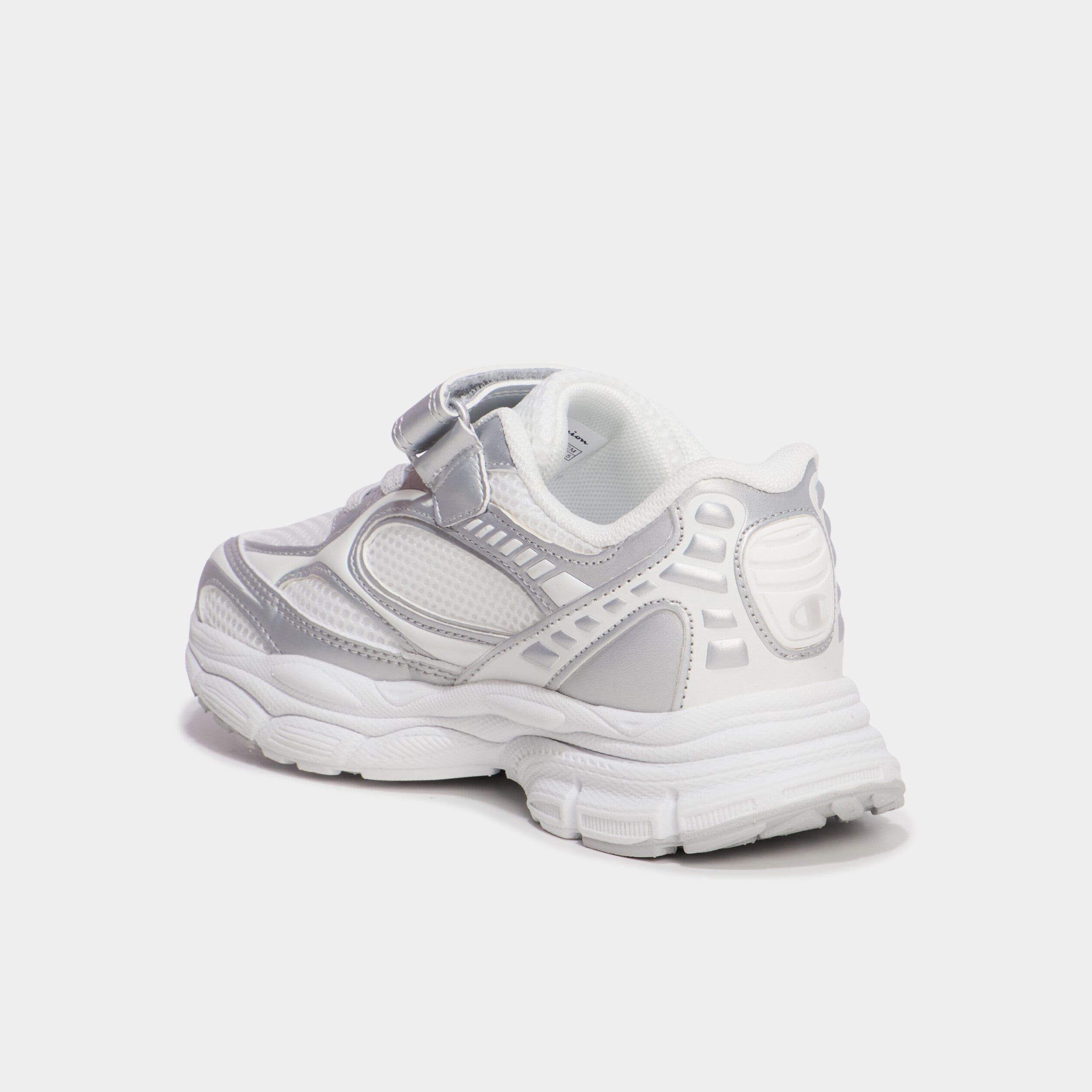 Baskets running &agrave; scratchs Champion gris argent fille