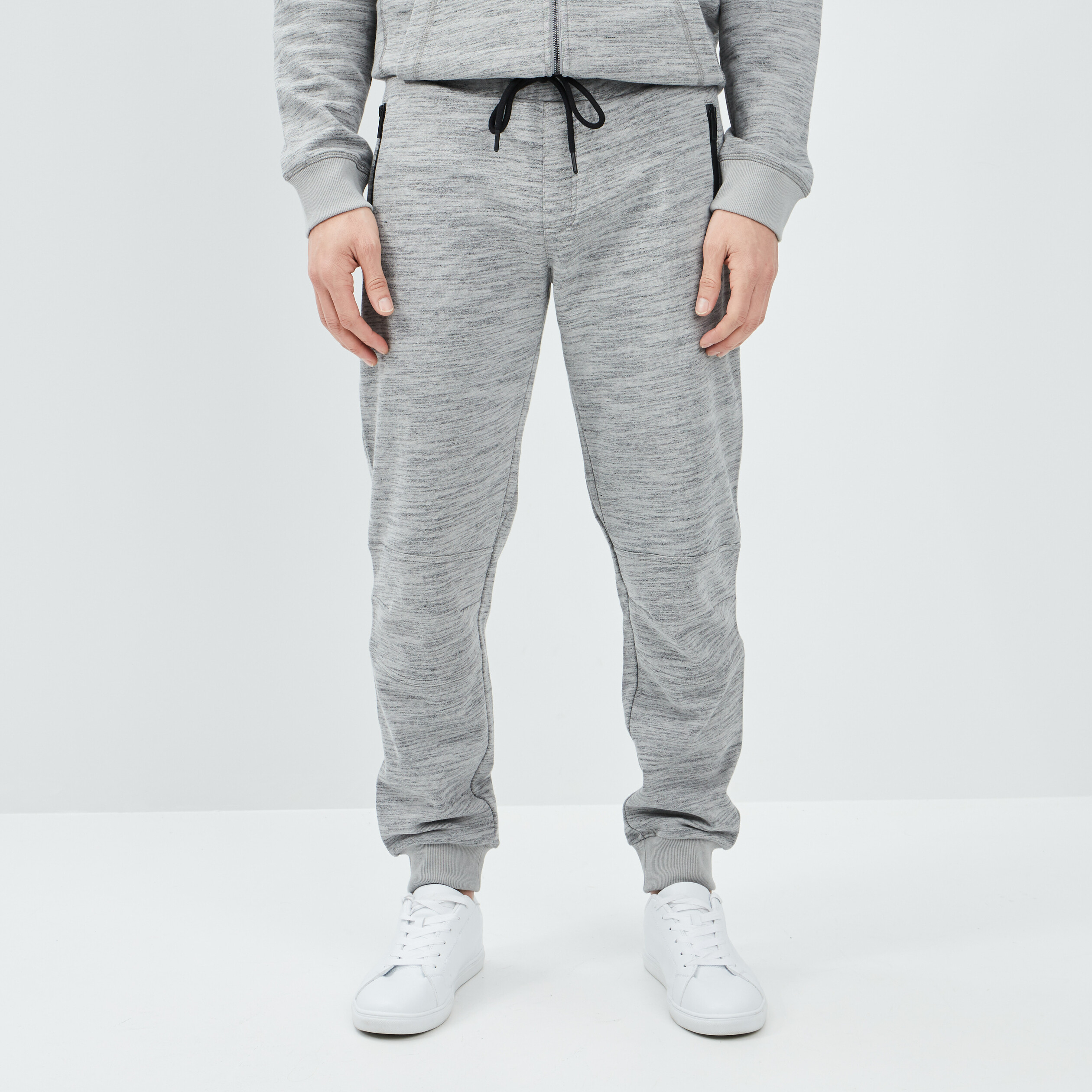 pantalon jogging taille elastiquee gris homme Pantalon jogging taille élastiquée gris homme