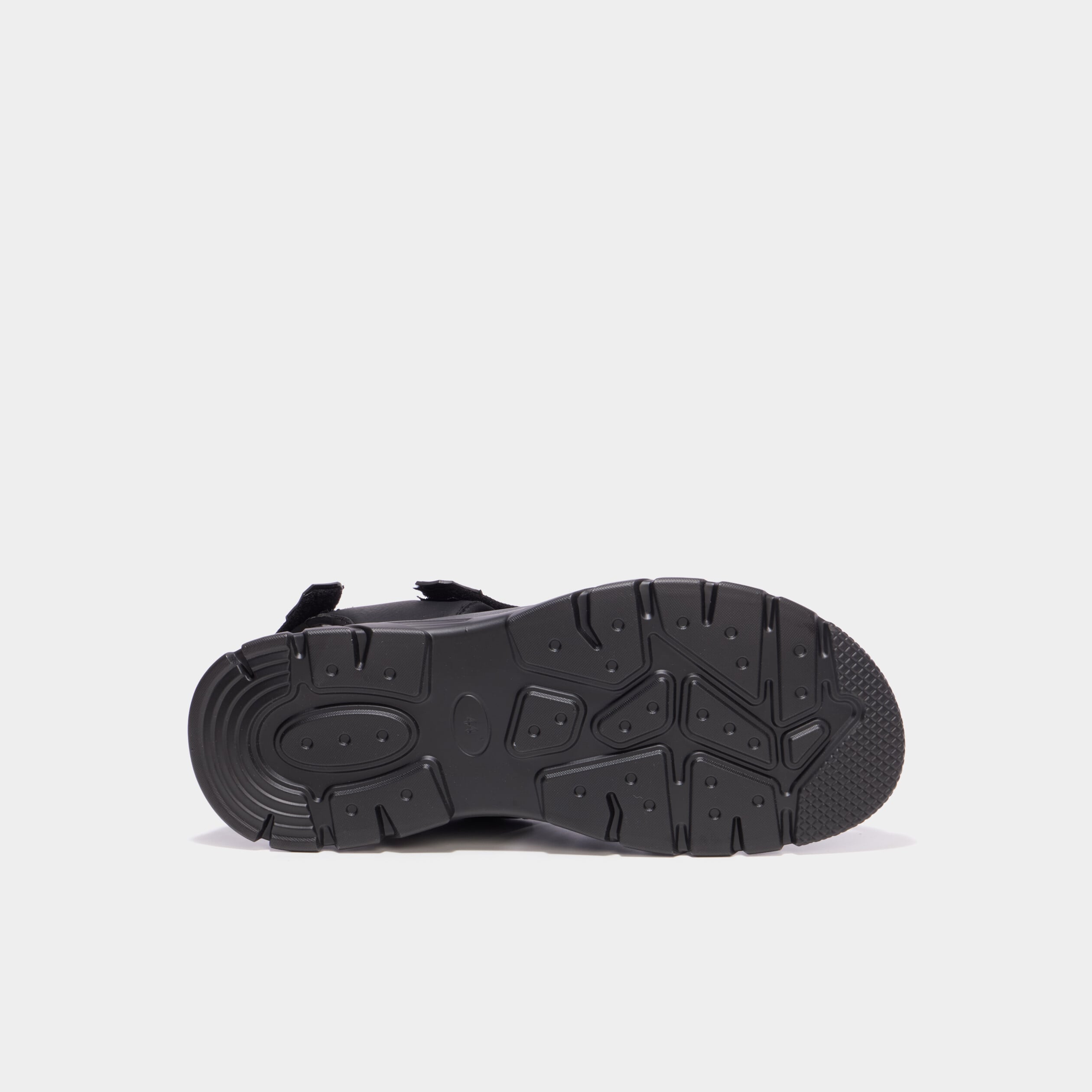 Sandales &agrave; scratchs avec bout rond noir homme