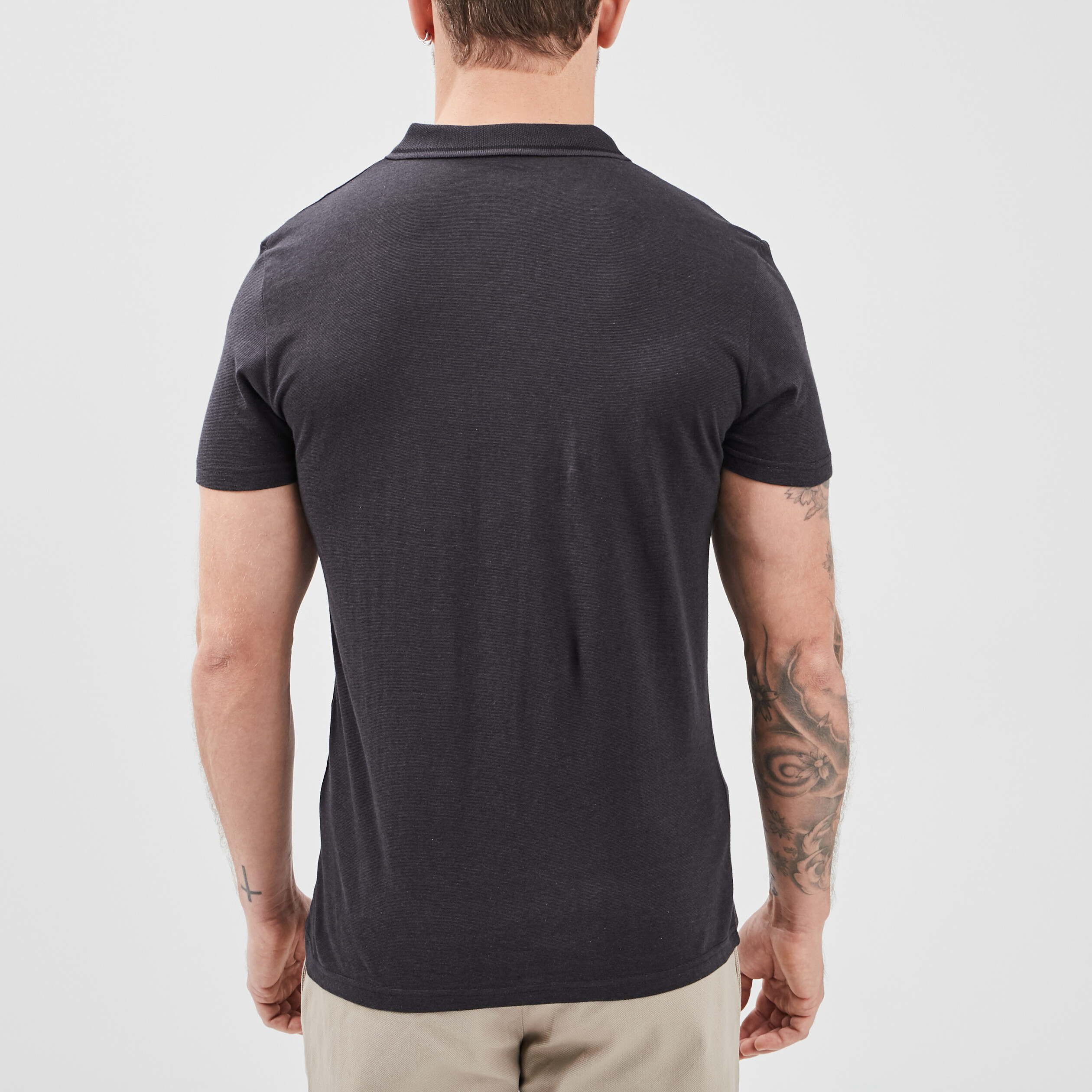 polo manches courtes gris fonce homme Polo manches courtes gris foncé homme