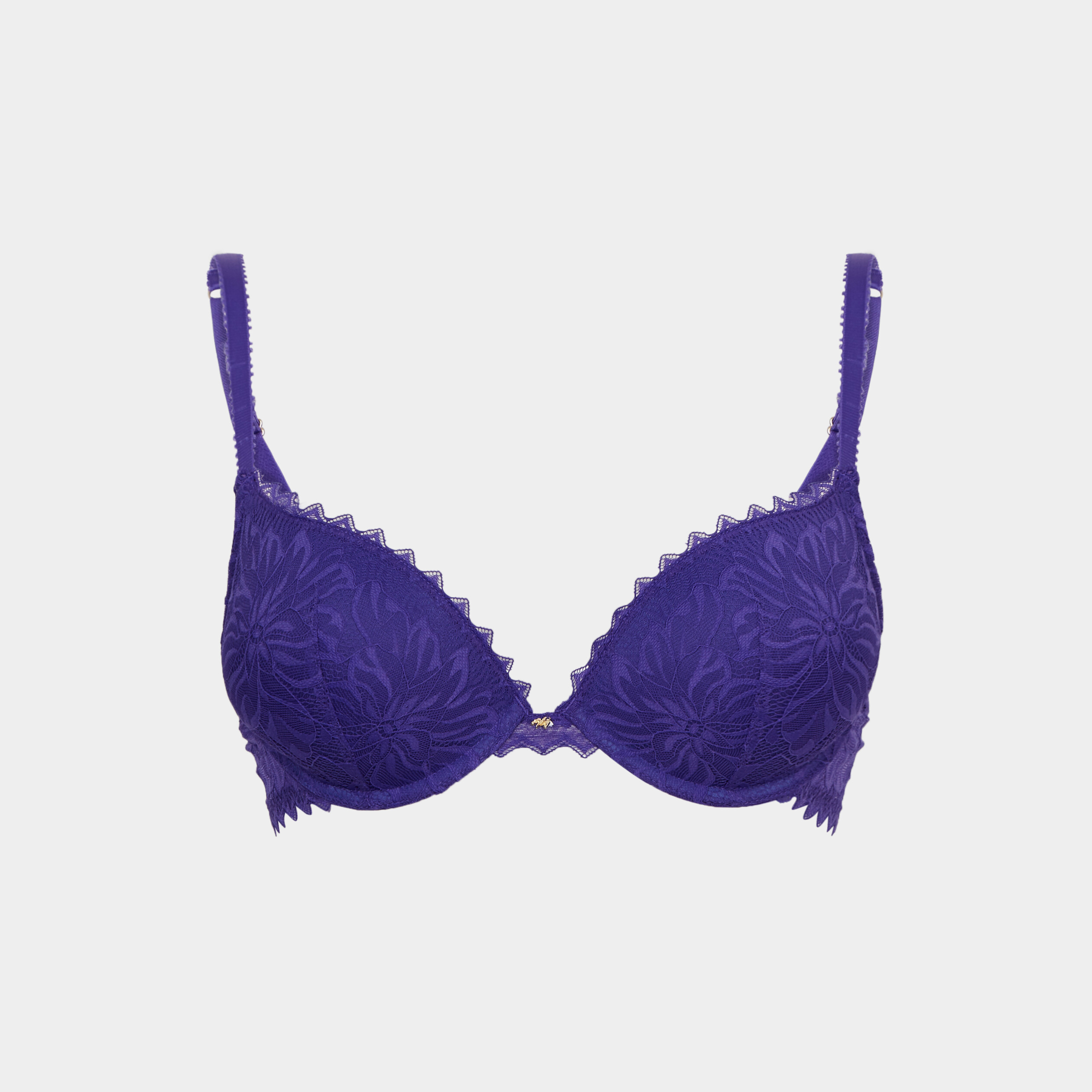 Soutien-gorge Push-up Donafen En Dentelle Florale Violet - Taille 75C, Très Bon état