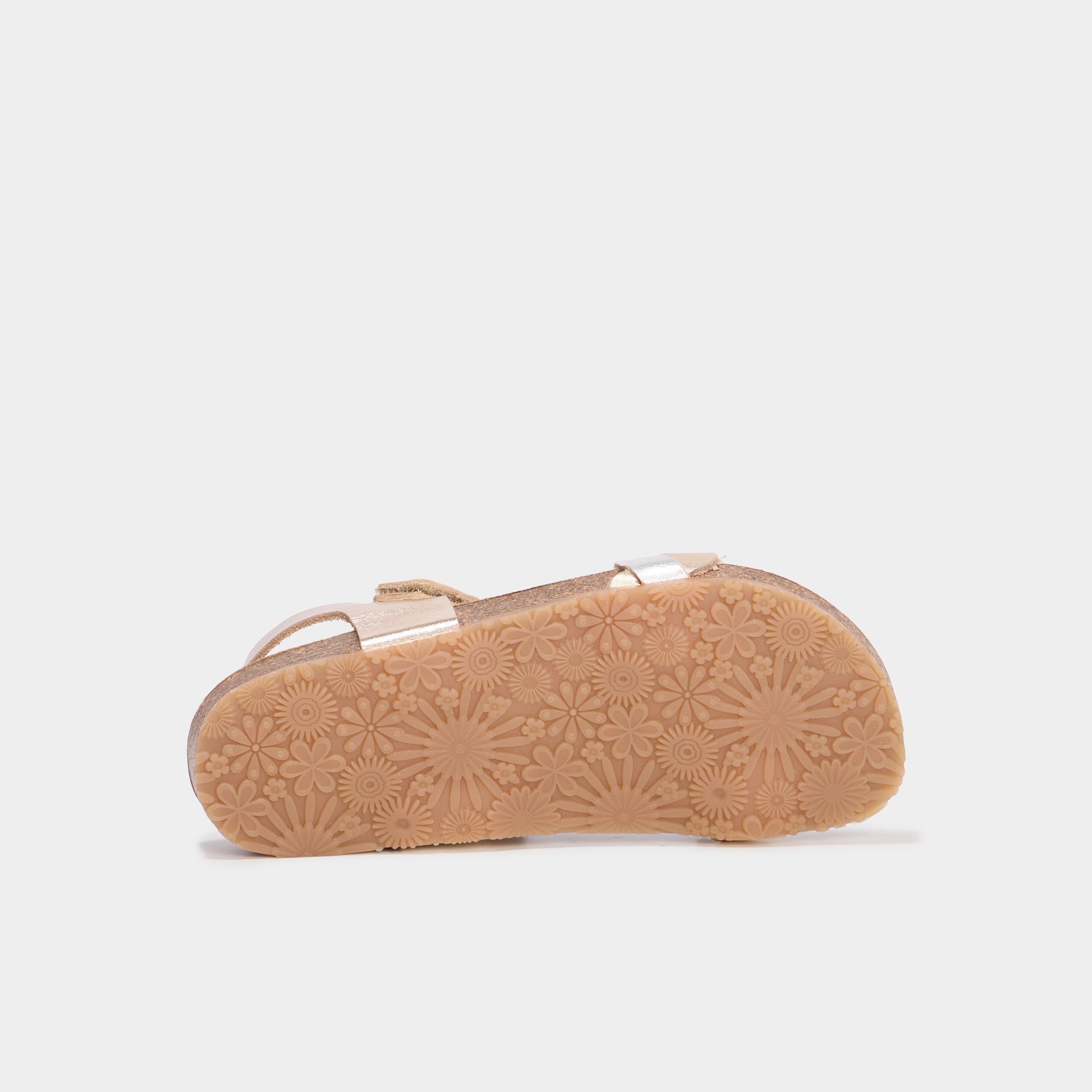 sandales brides tressees en cuir jaune or fille Sandales brides tressées en cuir jaune or fille
