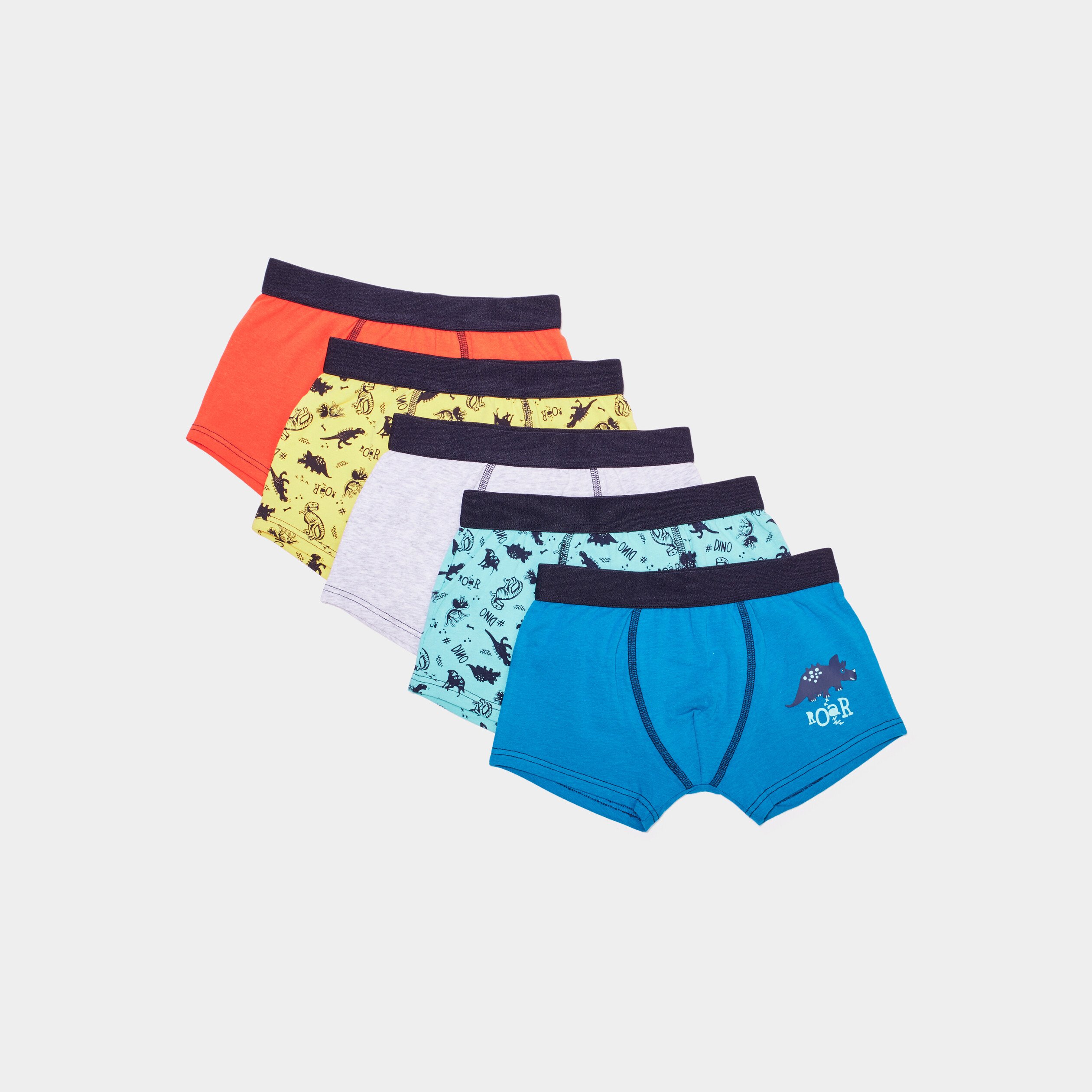 lot 5 boxers coton bleu garcon Lot 5 boxers coton bleu garçon