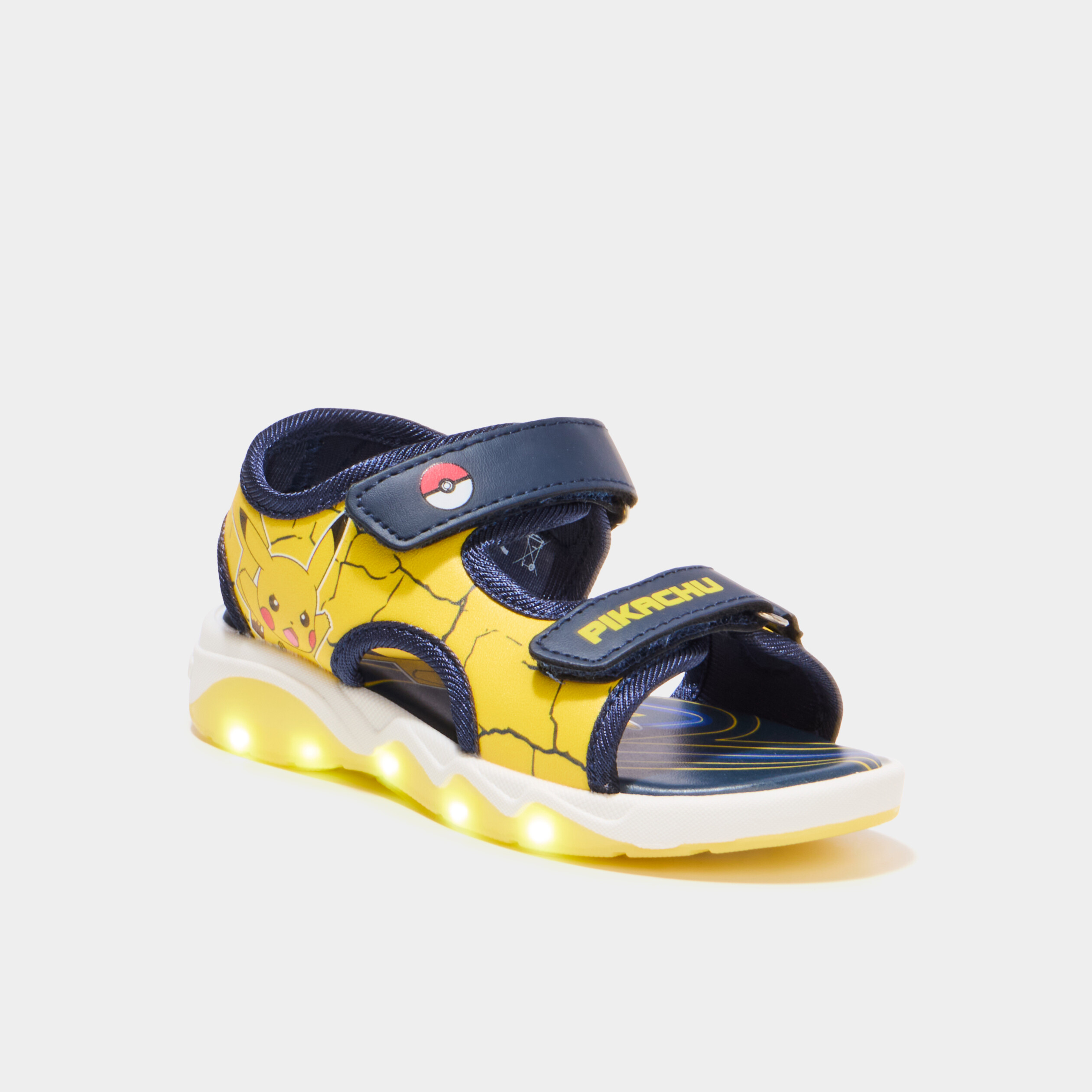 Sandales semelles lumineuses Pok&eacute;mon jaune gar&ccedil;on