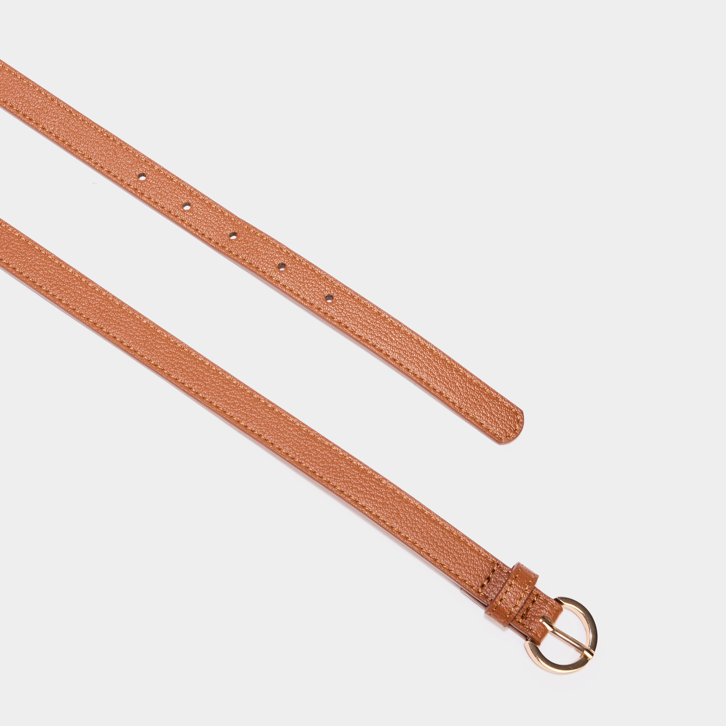 ceinture avec boucle ronde marron cognac femme Ceinture avec boucle ronde marron cognac femme