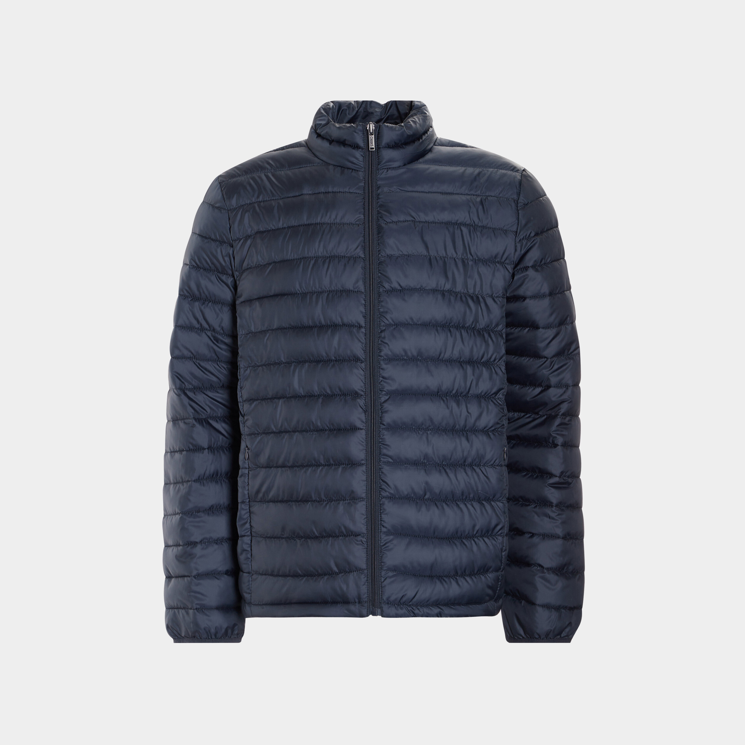 Doudoune droite l&eacute;g&egrave;re d&eacute;perlante bleu marine homme