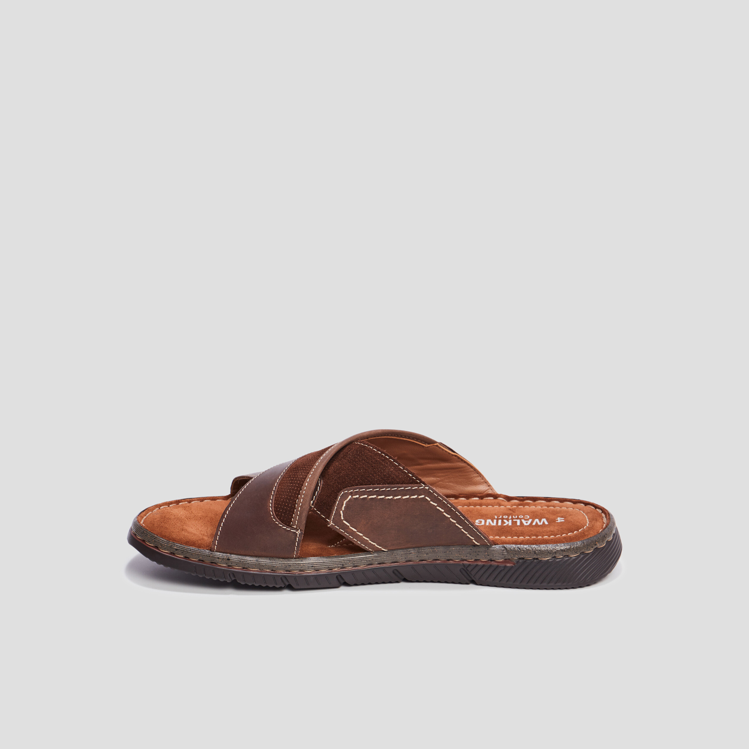 mules en cuir marron homme Mules en cuir marron homme