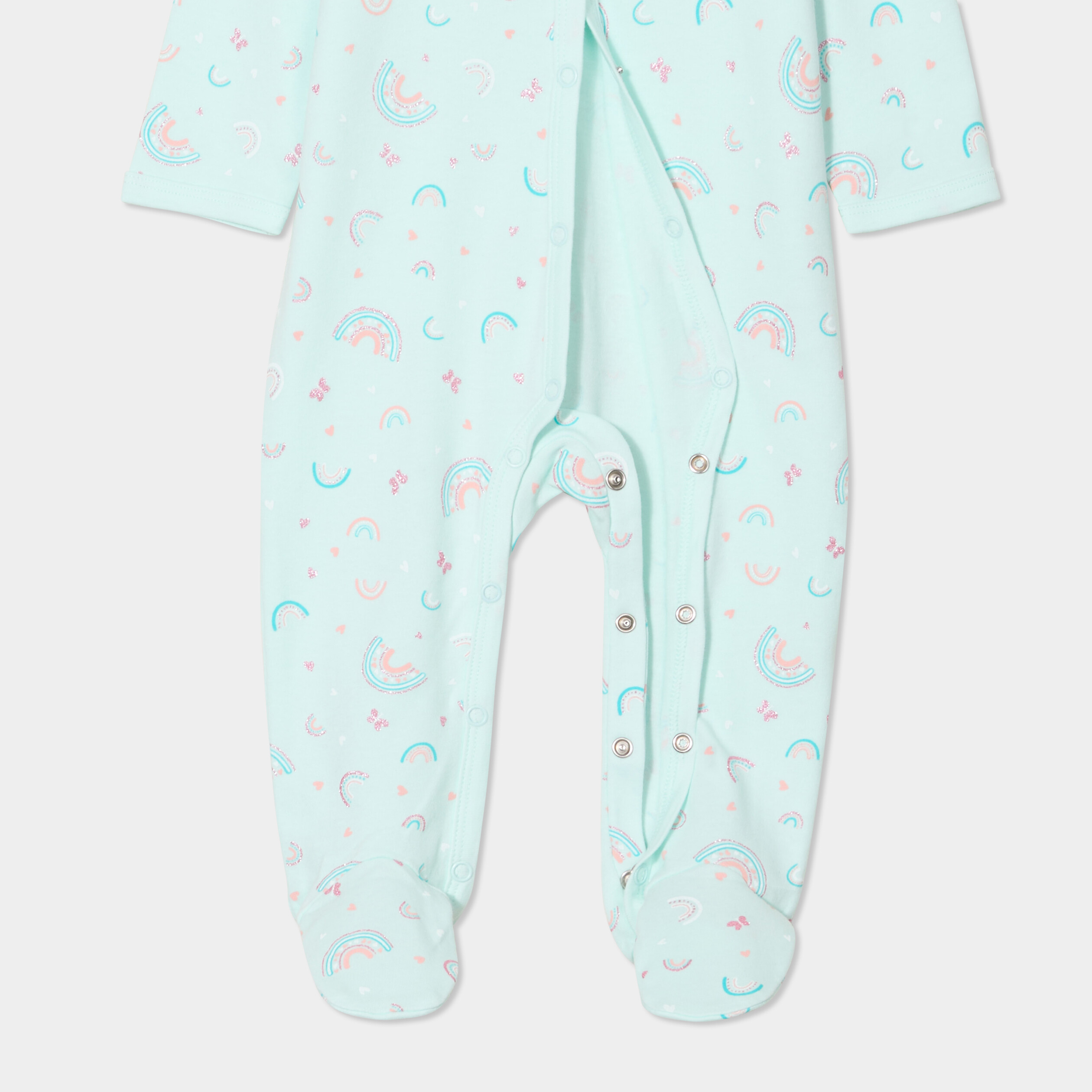 dors bien coton manches longues boutonne bleu clair bebef Dors-bien coton manches longues boutonné bleu clair bébé fille