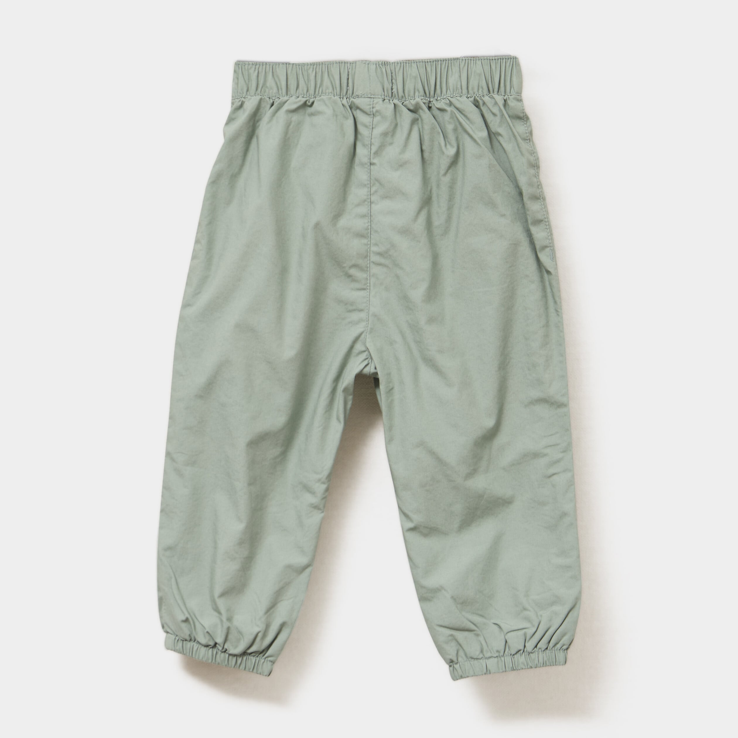 Pantalon ballon poches plaqu&eacute;es vert kaki b&eacute;b&eacute; fille