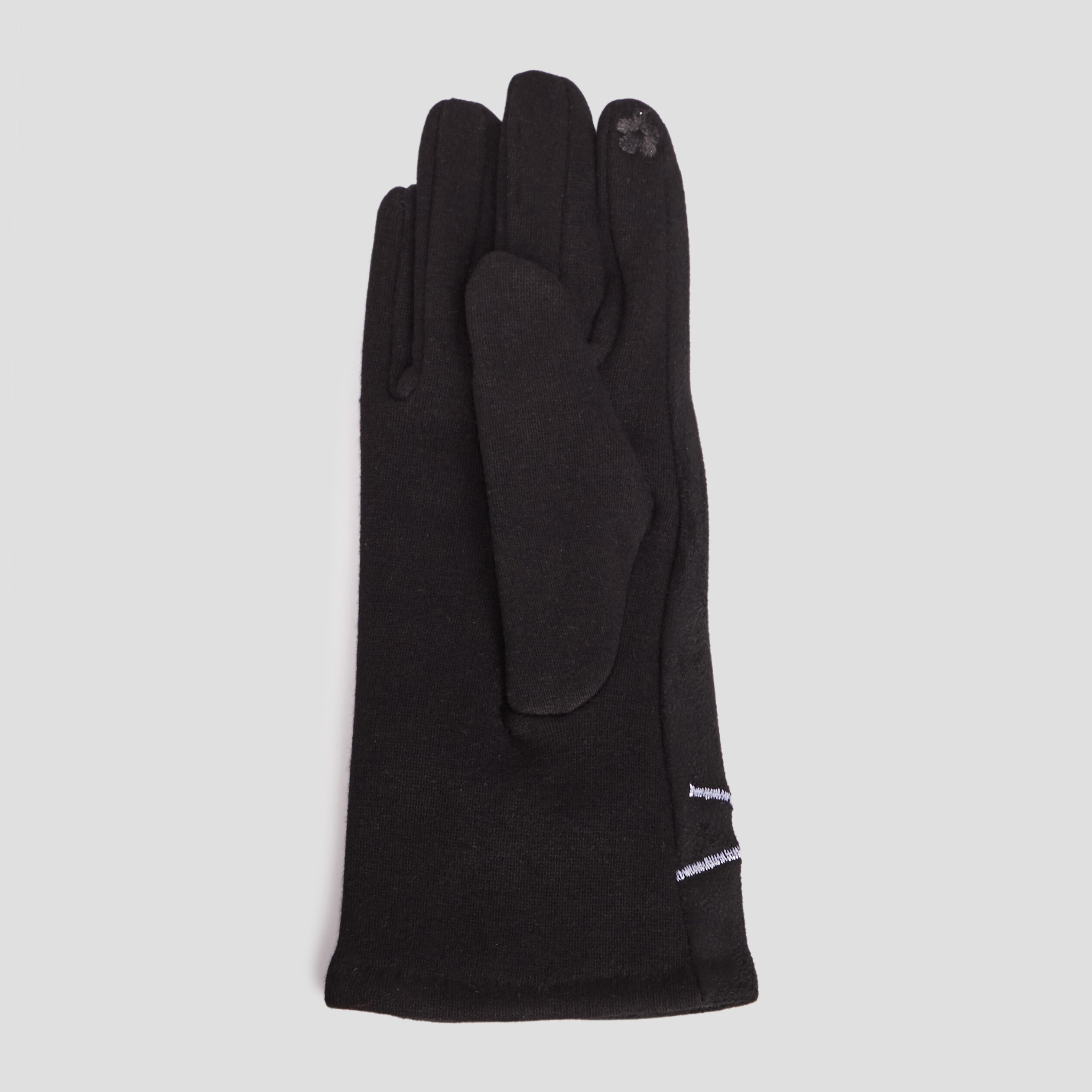 gants avec pompons noir femme Gants avec pompons noir femme